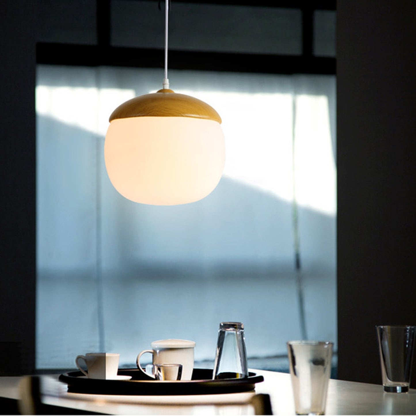 Lampa Metal Wood APP951-1CP Ground  5