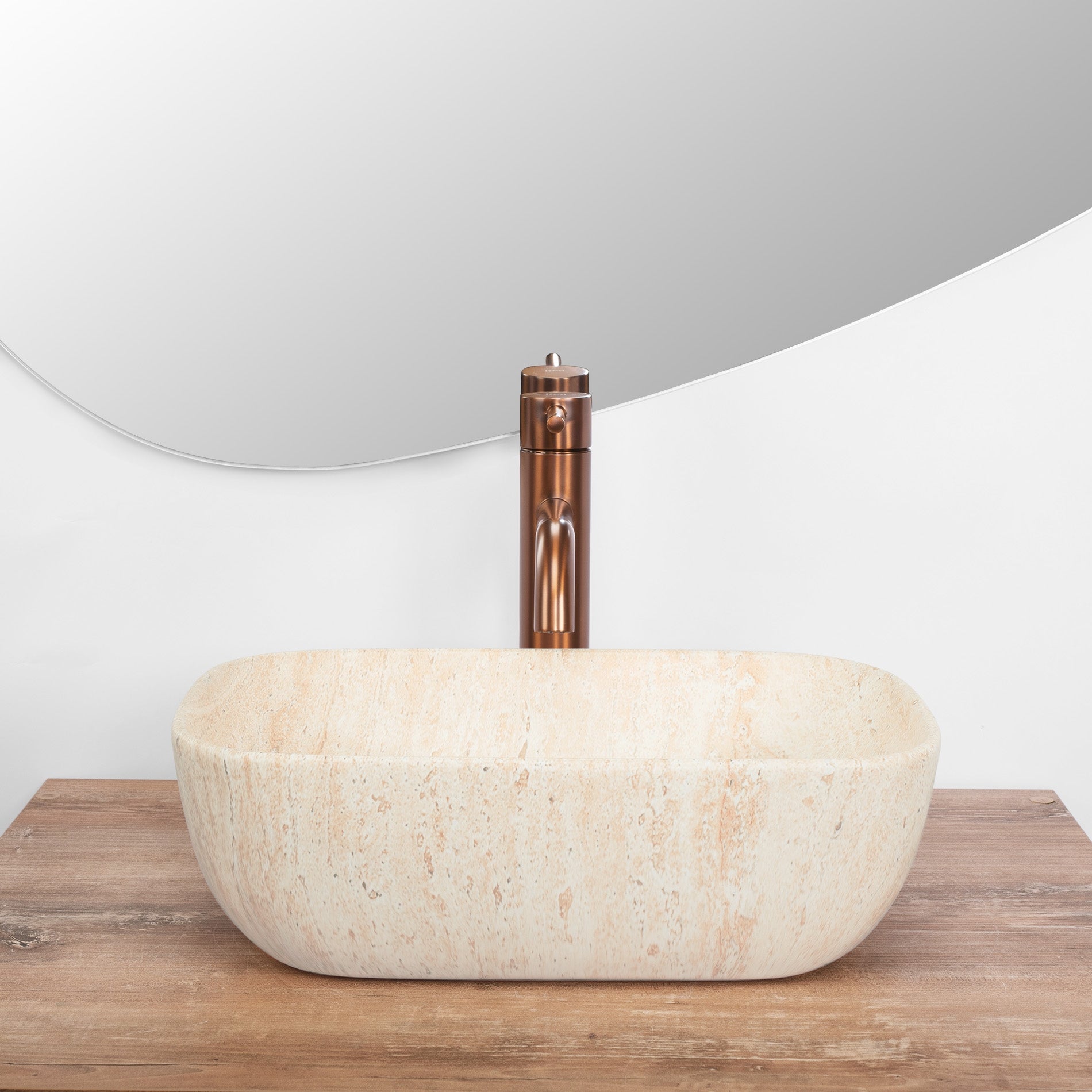 Lavoar Pentru Blat Rea Belinda Mini Travertine Matt  4