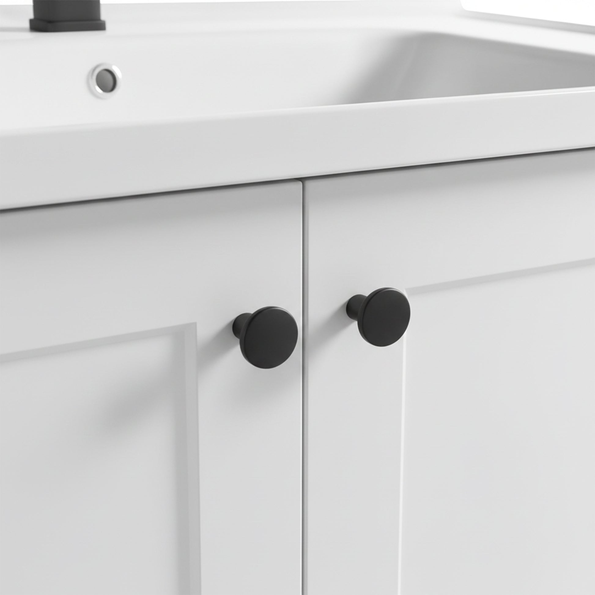 Set mobilier de baie cu lavoar Monti 60cm White  4