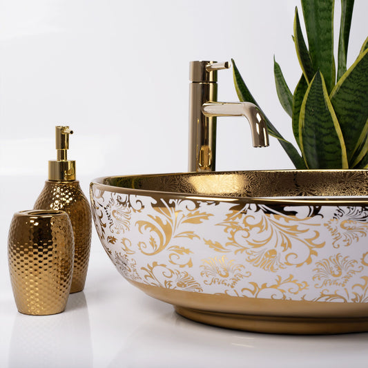 Lavoar pe blat Rea Margot White/Gold 1