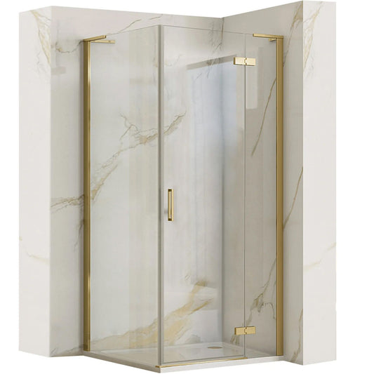 Cabina dus REA Hugo 80x90 Gold Brush  1