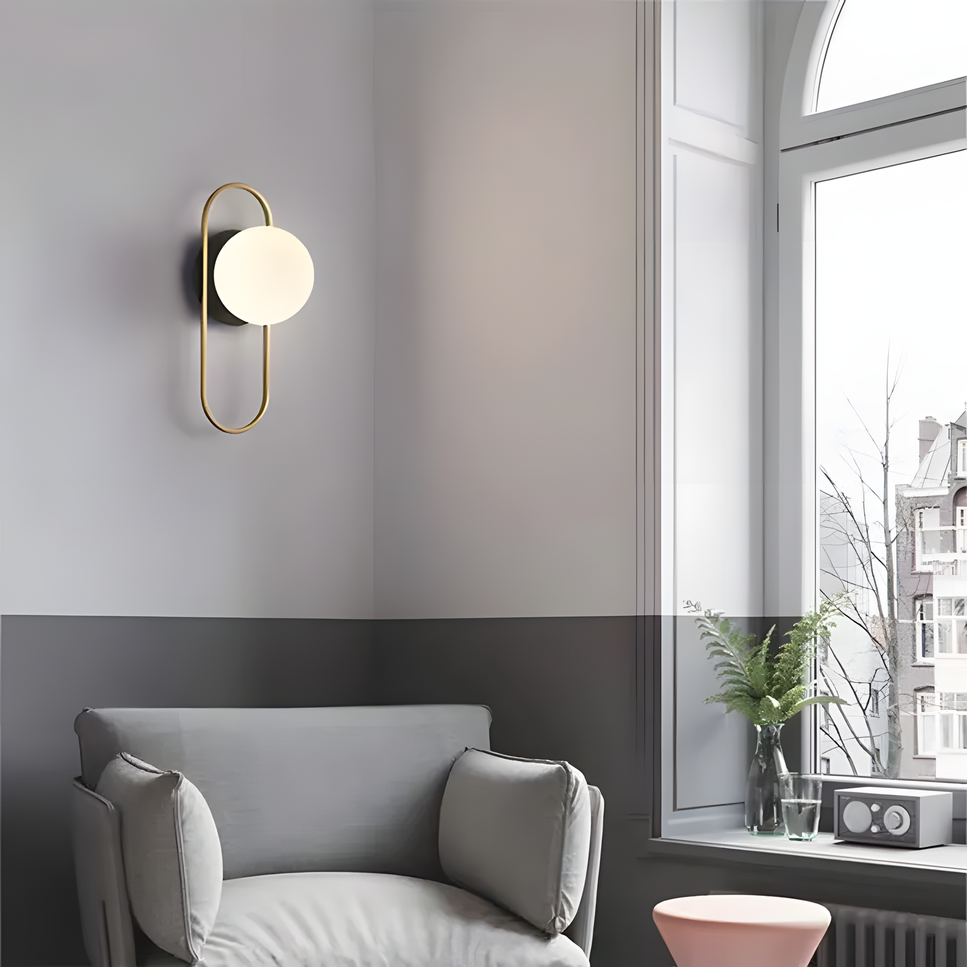 Lampa De Perete APP1756-1W Brush Gold White  6