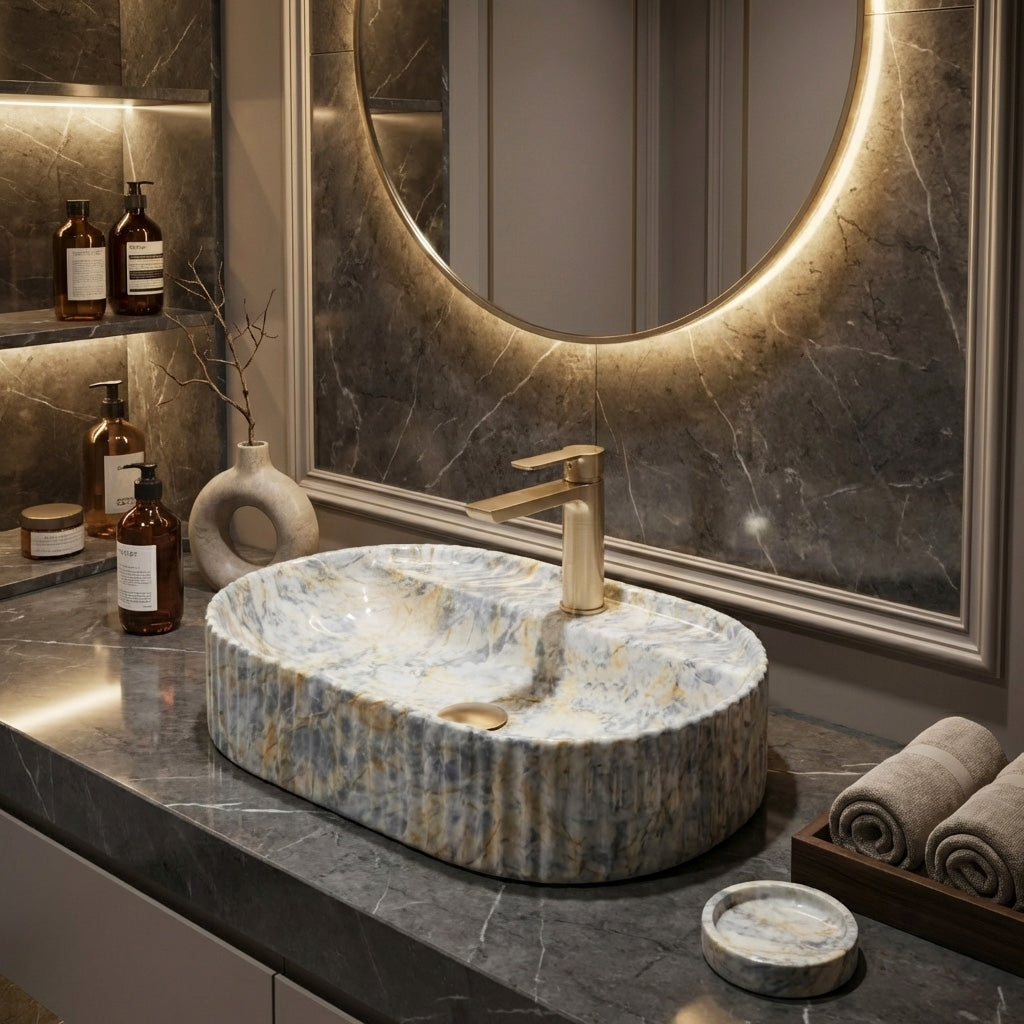 Lavoar pe blat Rea Marcela 60 Ruststone  4