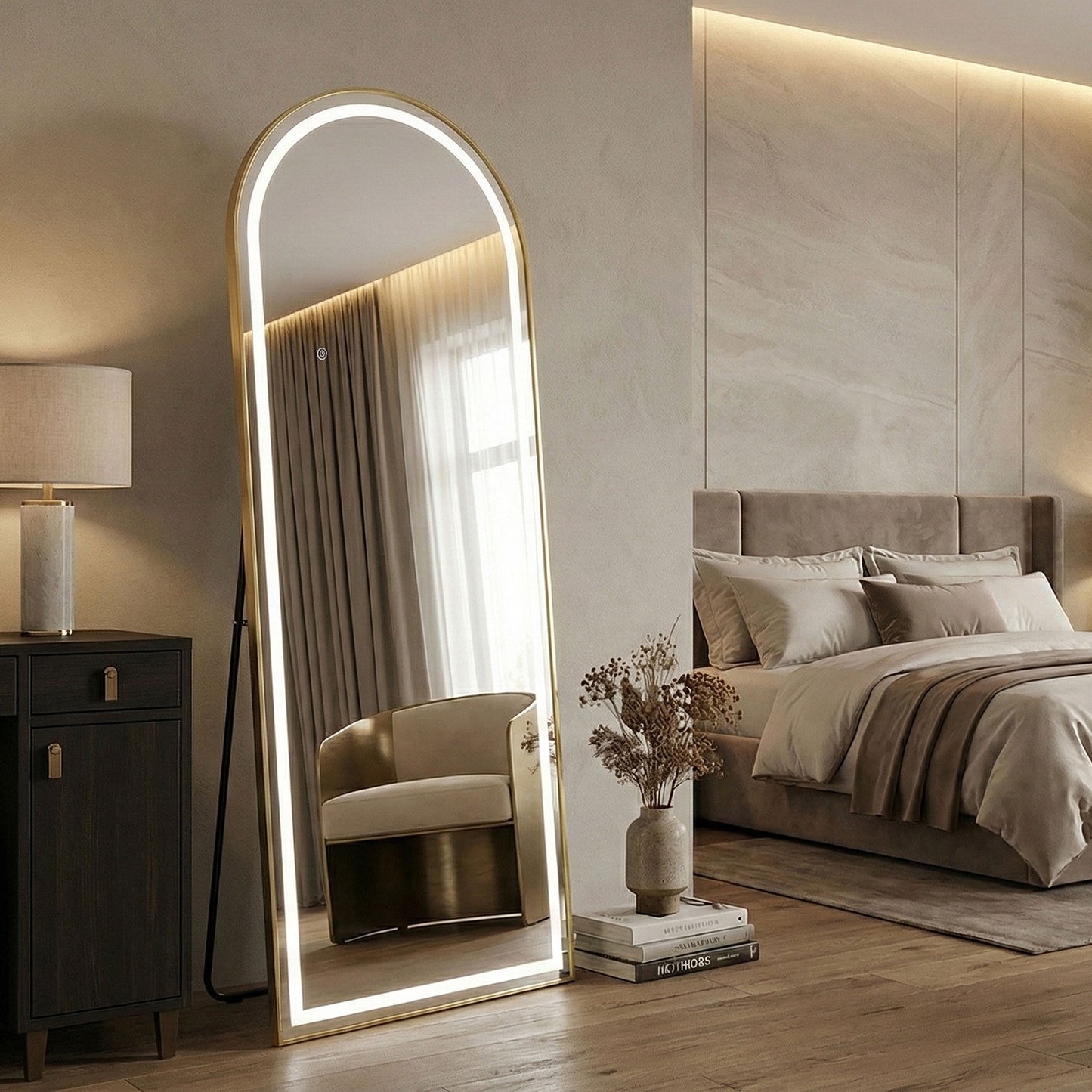 Oglindă LED Orbit 60x170cm Brush Gold  7