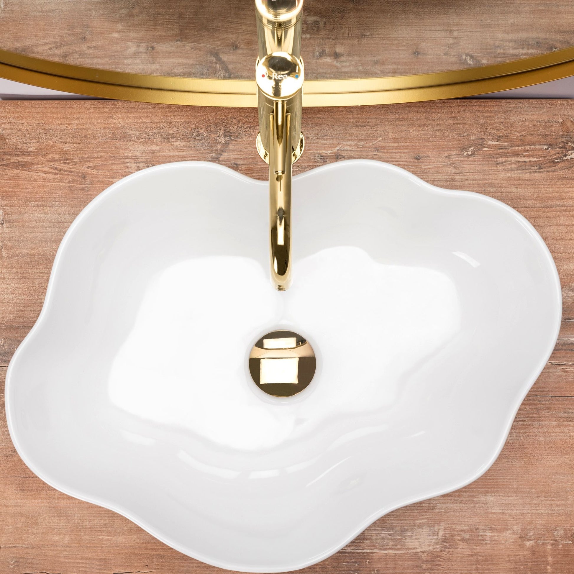 Lavoar pentru blat Rea Pearl White 3