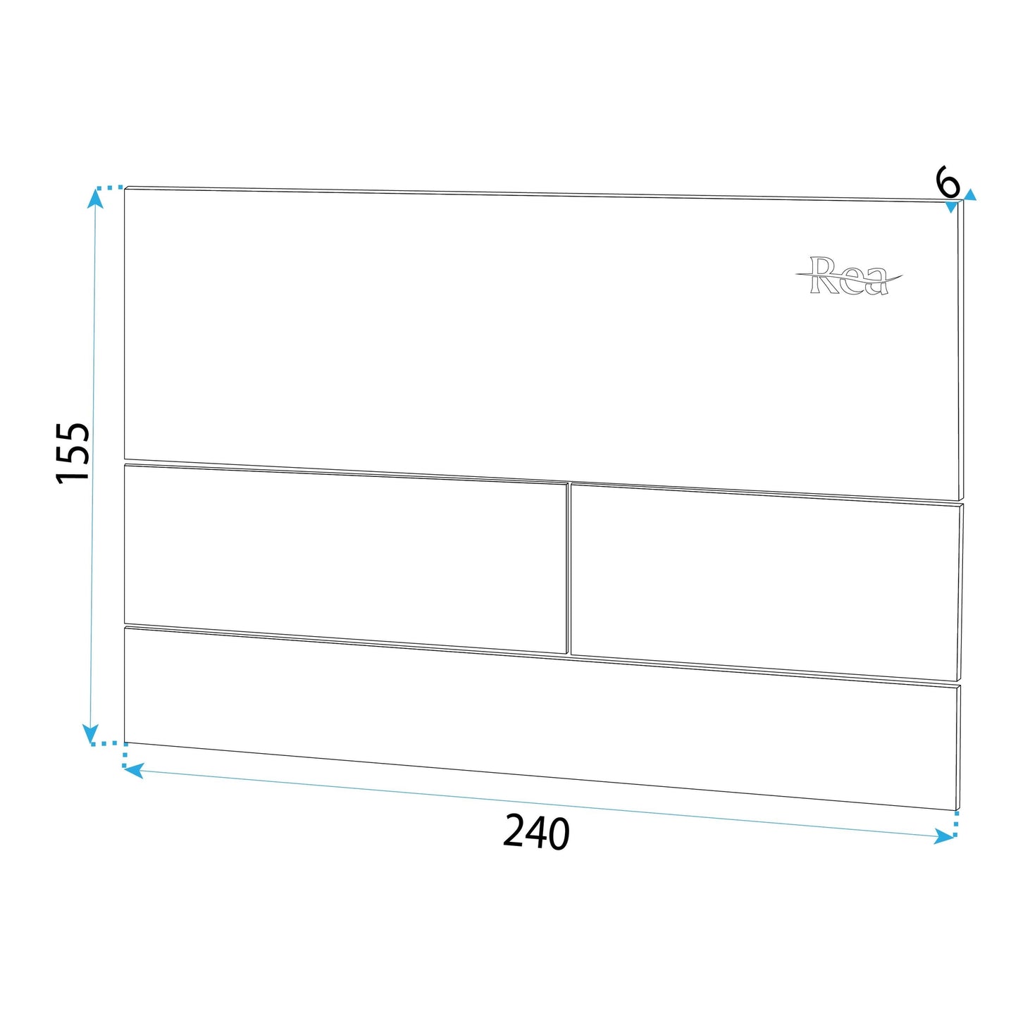 Cadru Wc Încastrat Rea Cu Buton T Brush Gold  10