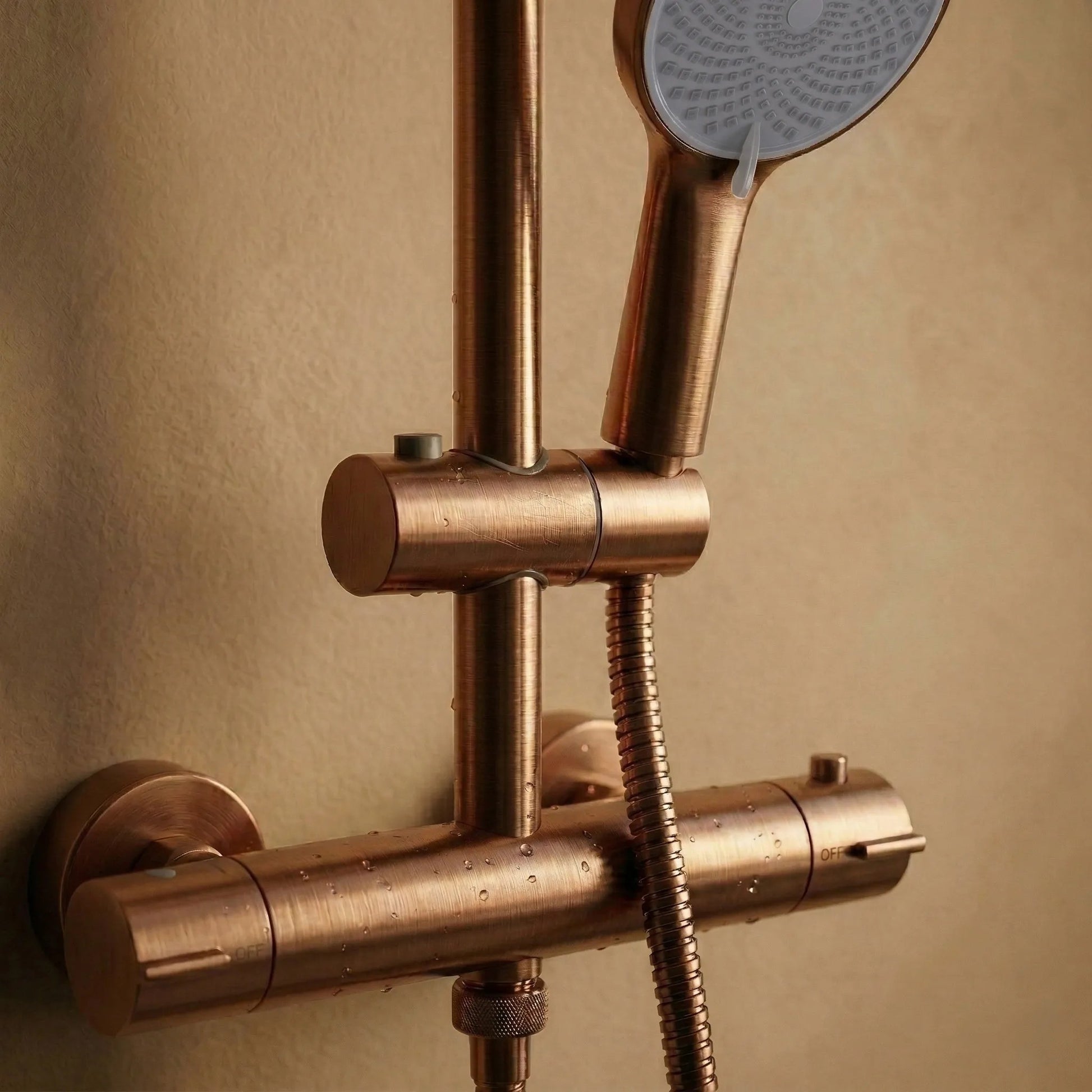 Set de duș fără pipă cu termostat Rea Lungo Copper Brush  4