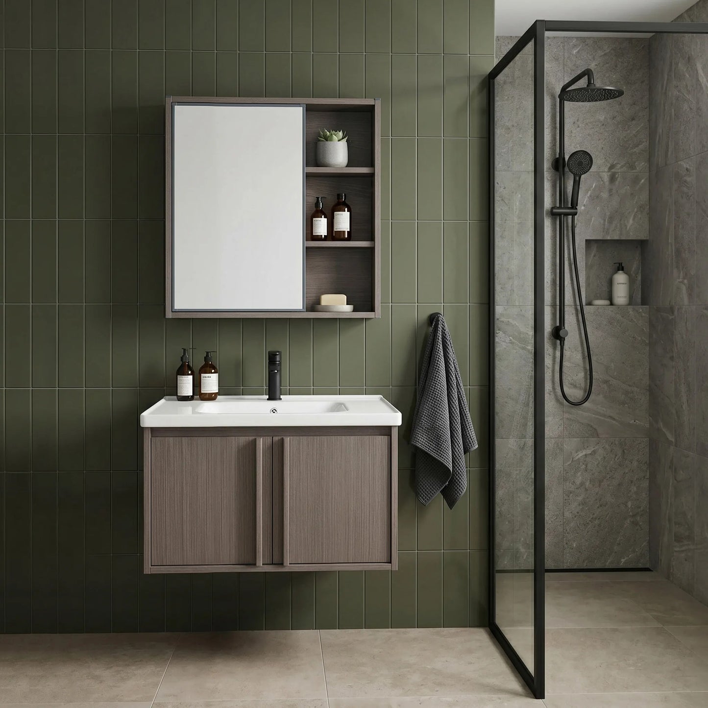 Set mobilier de baie cu lavoar Gama T25023 KJM 60CM  4