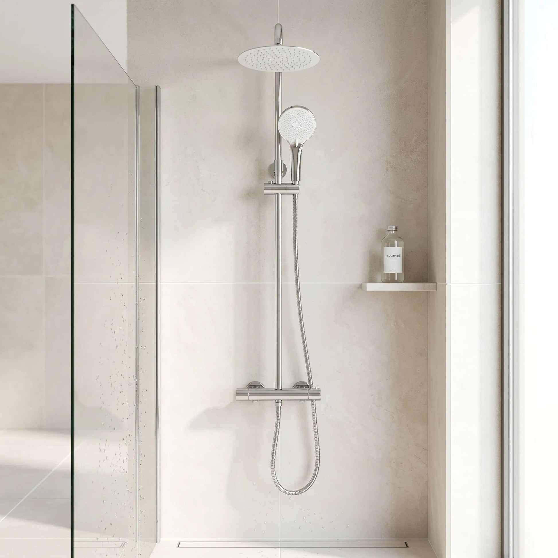 Set de duș fără pipă cu termostat Rea Lungo Chrome  4