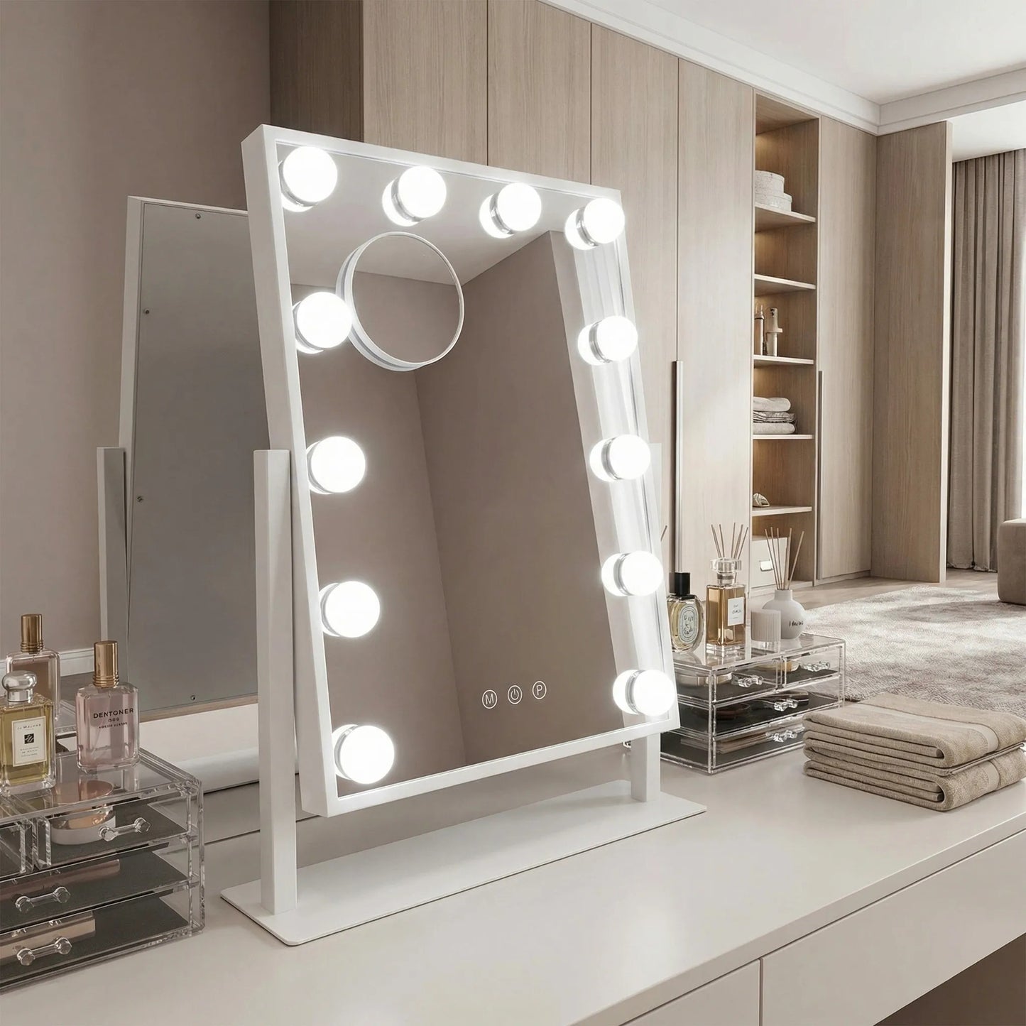Oglindă LED HOLLYWOOD White 30x40  4