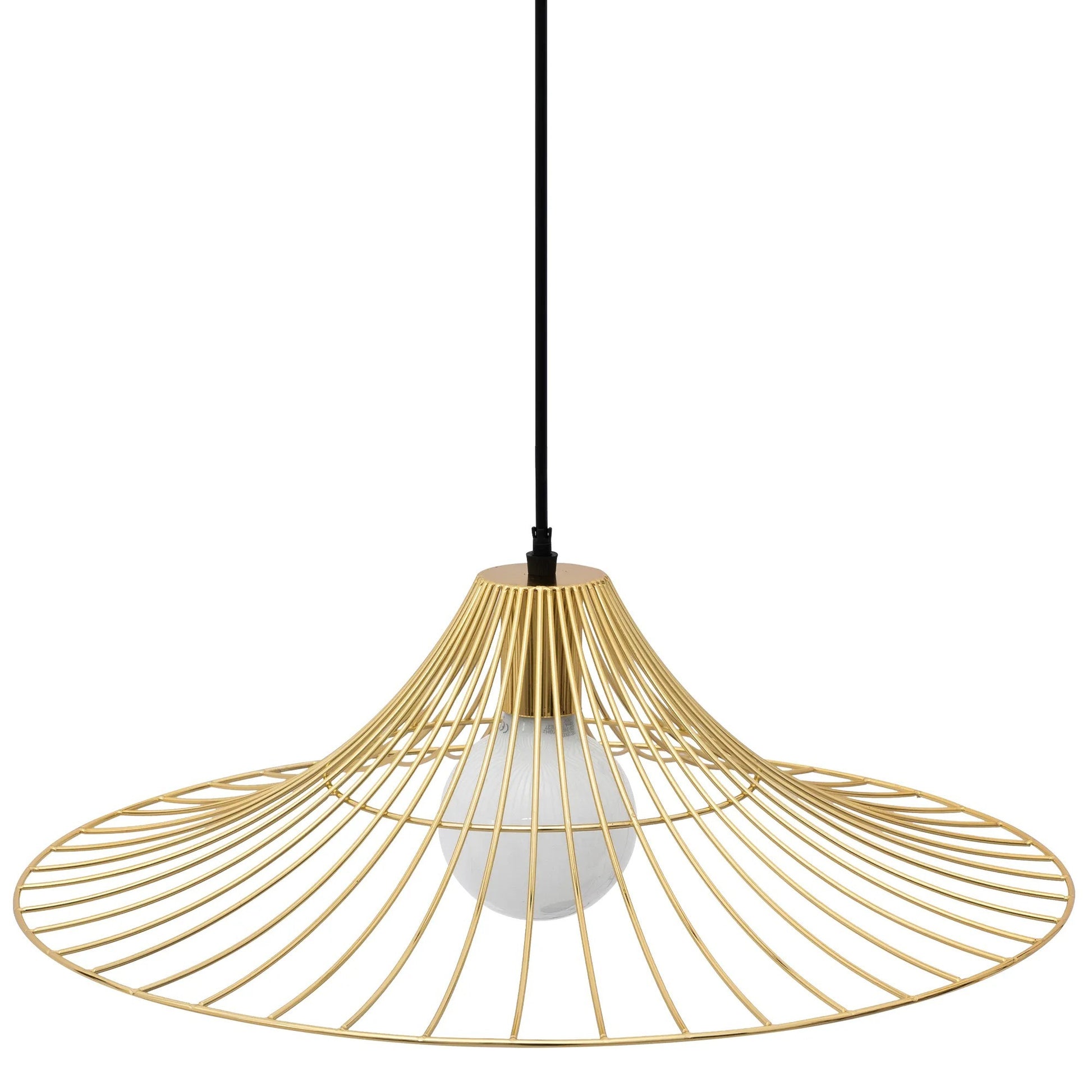 Lămpa de tavan suspendata plata rotunda Loft auriu APP499-1CP  4
