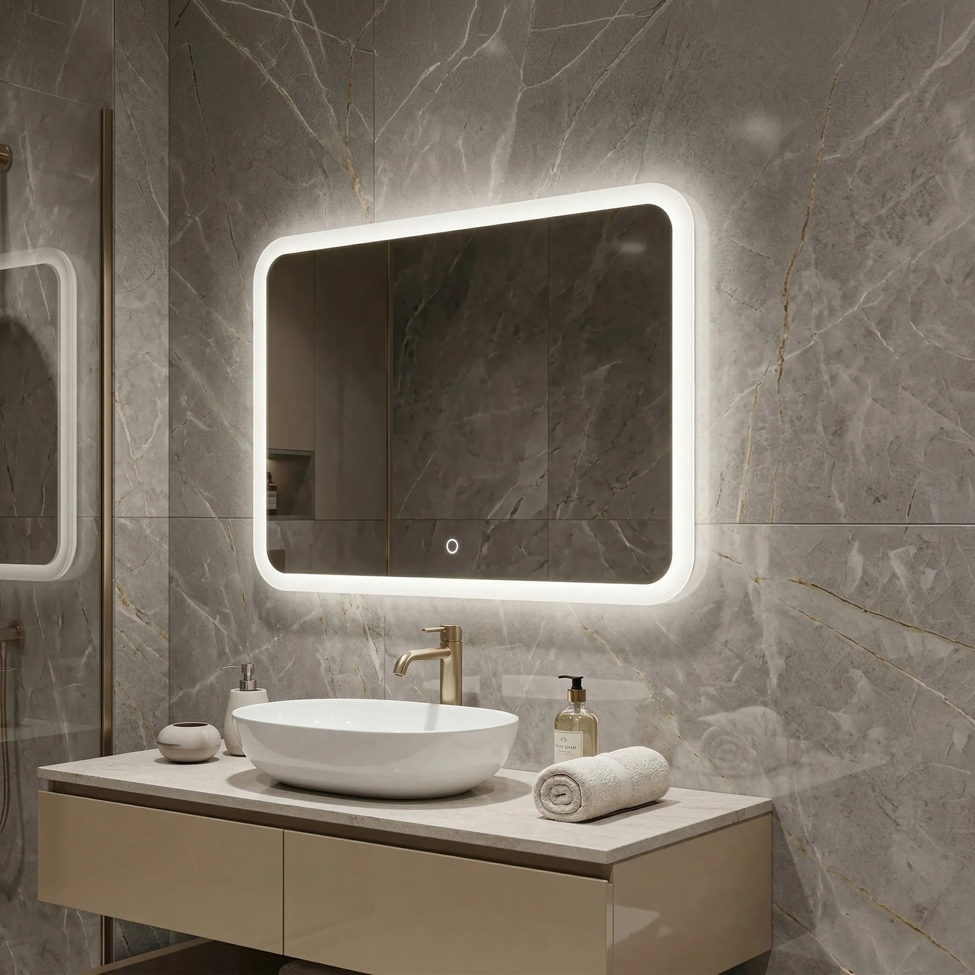 Oglindă LED 80x60cm TOP-3  4