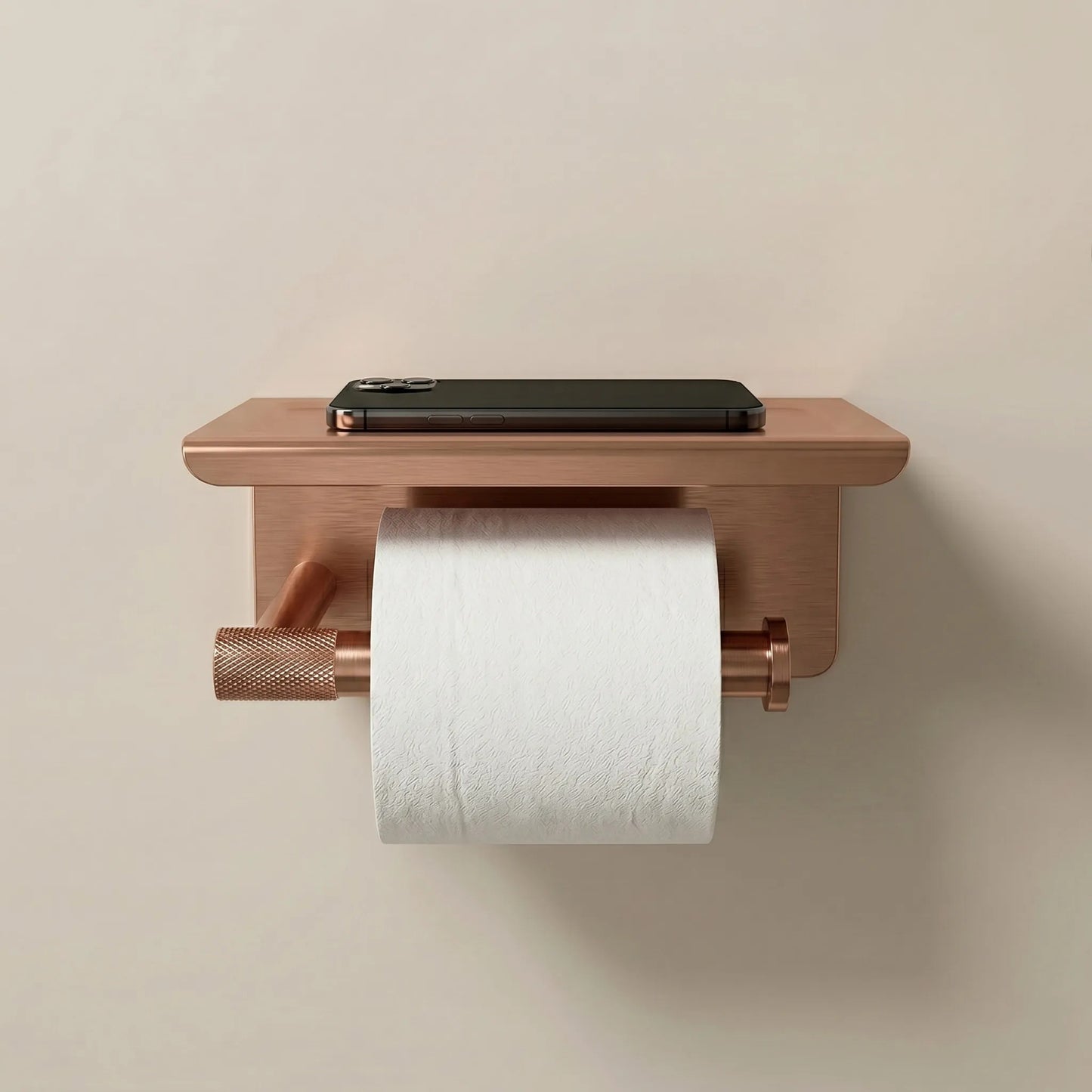 Suport pentru hârtie igienică cu poliță 6613 Modern Copper Brush  4