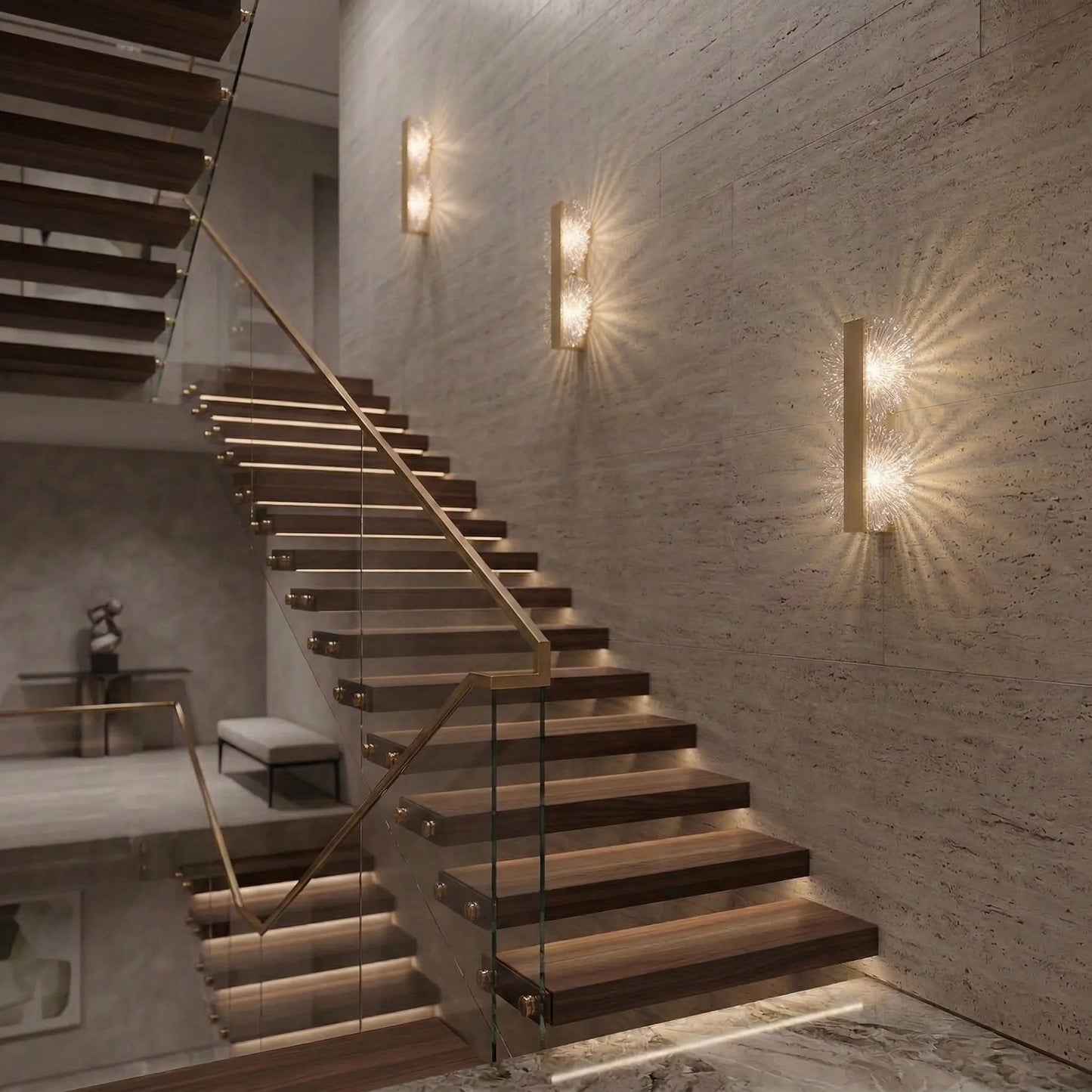 APLICĂ LED DE PERETE G147-2W GOLD BRUSH  4