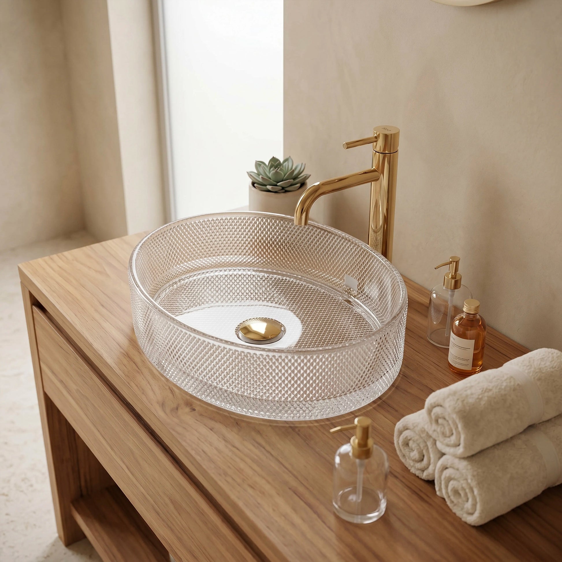 Lavoar pe blat REA Mirella Transparent  4
