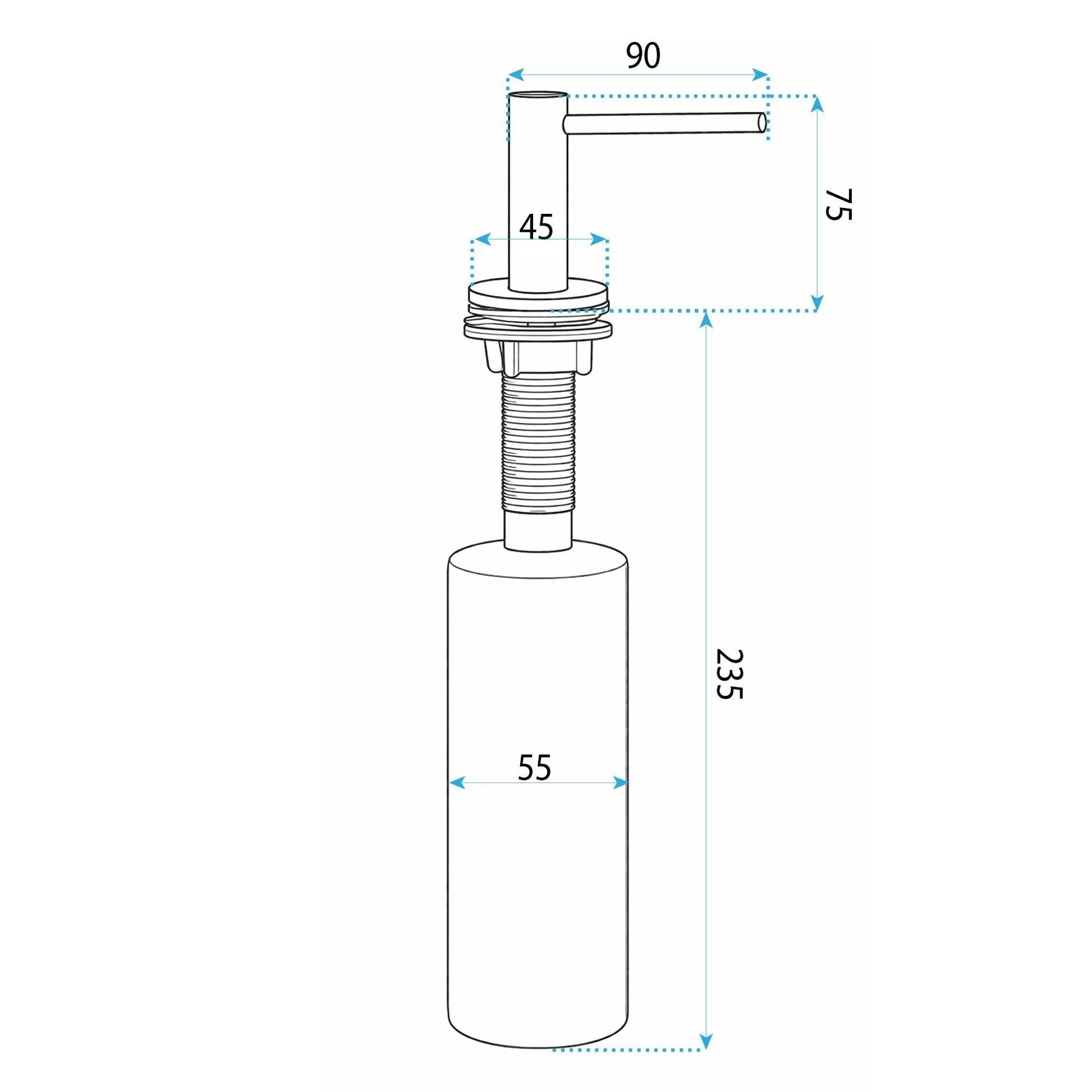Dispenser chuveta pentru detergent Rea DEX Brush Nickel  4