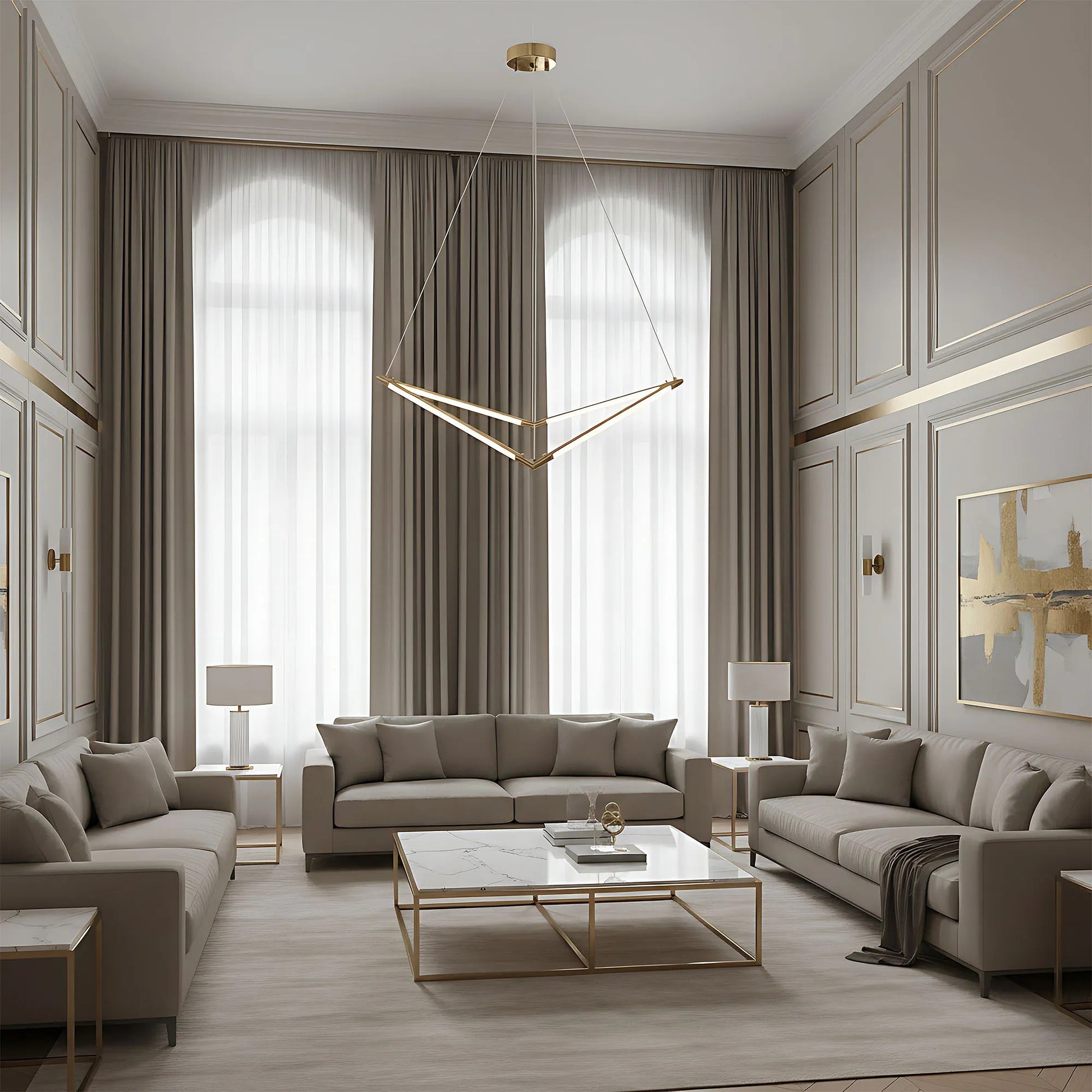 lampă suspendată LED APP1776-CP Brush Gold  4