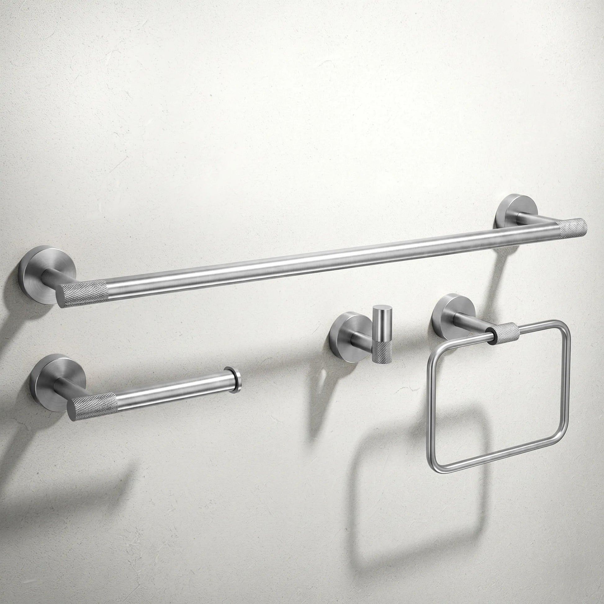 Set accesorii pentru baie GRID Brush Nickel 4 piese  4