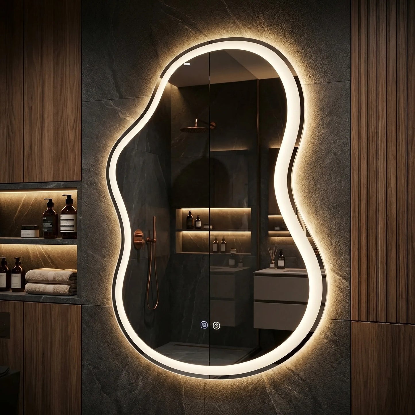 Oglindă LED UNO DOUBLE 80x55 cm  4