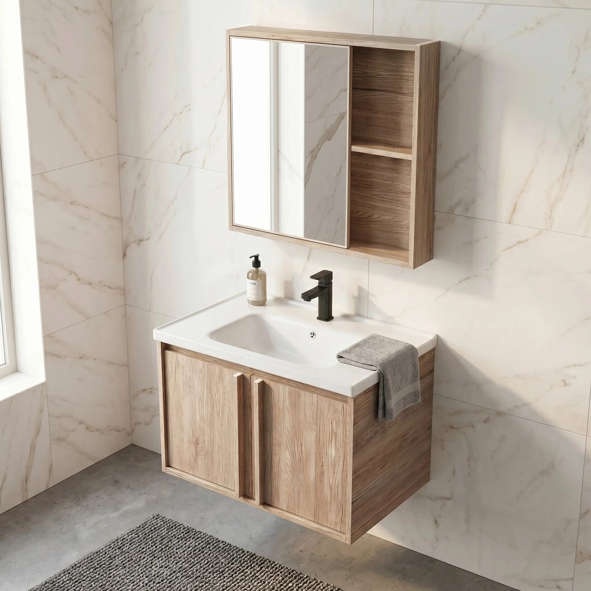 Set mobilier de baie cu lavoar Gama T25023 QHM 60CM  4