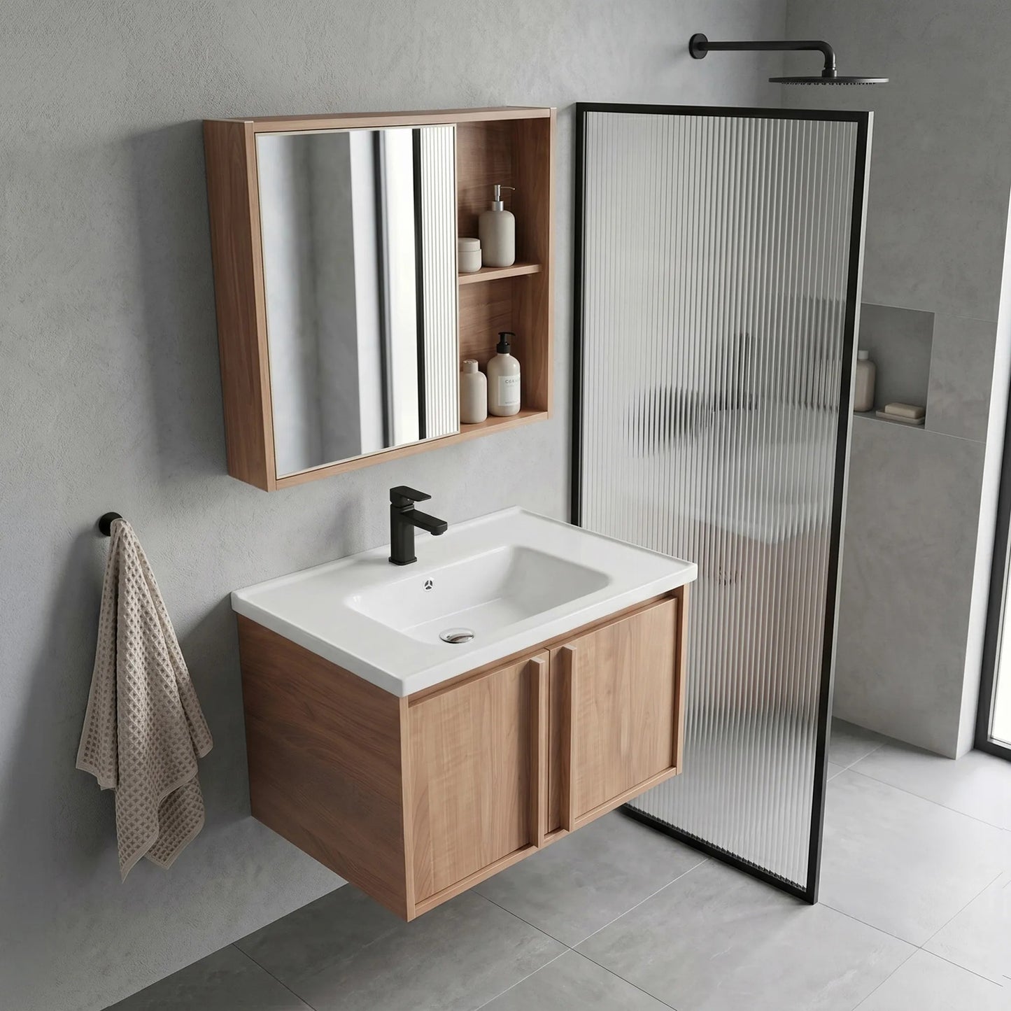 Set mobilier de baie cu lavoar Gama T25023 HHL 60CM  4