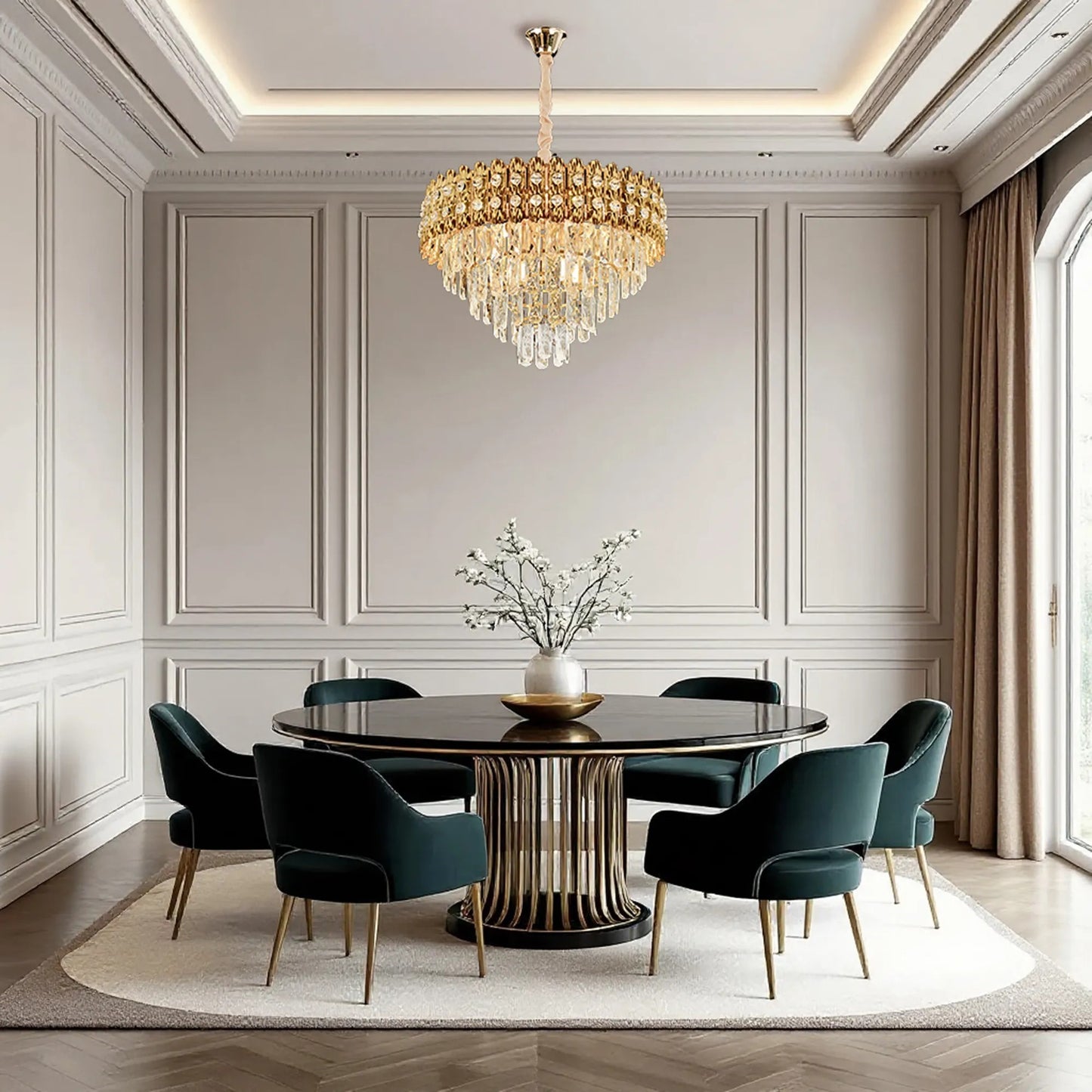 Lampă suspendată Cristal G058-CP 60CM GOLD  4