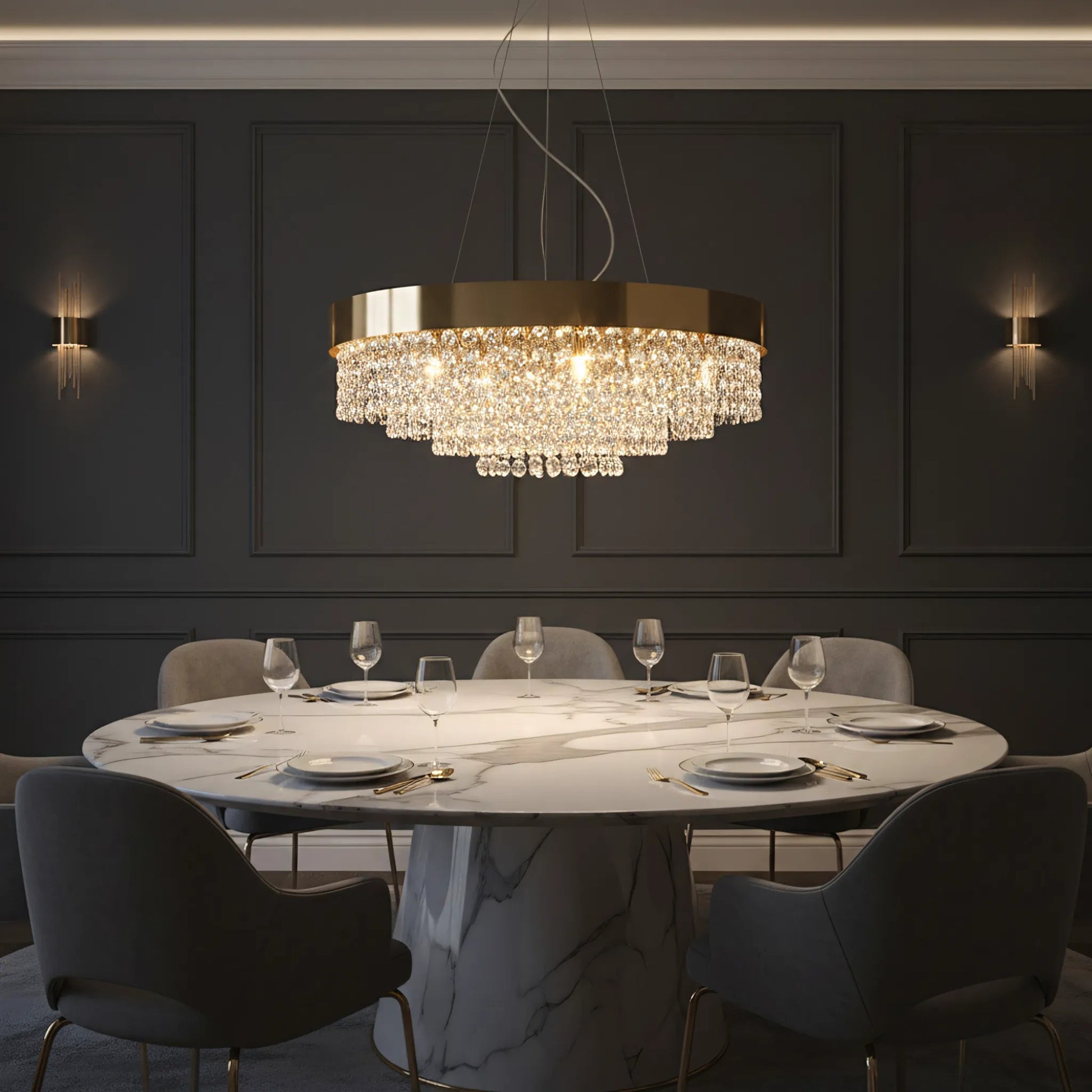 lampă suspendată APP1787-16CP 60 cm Gold  4