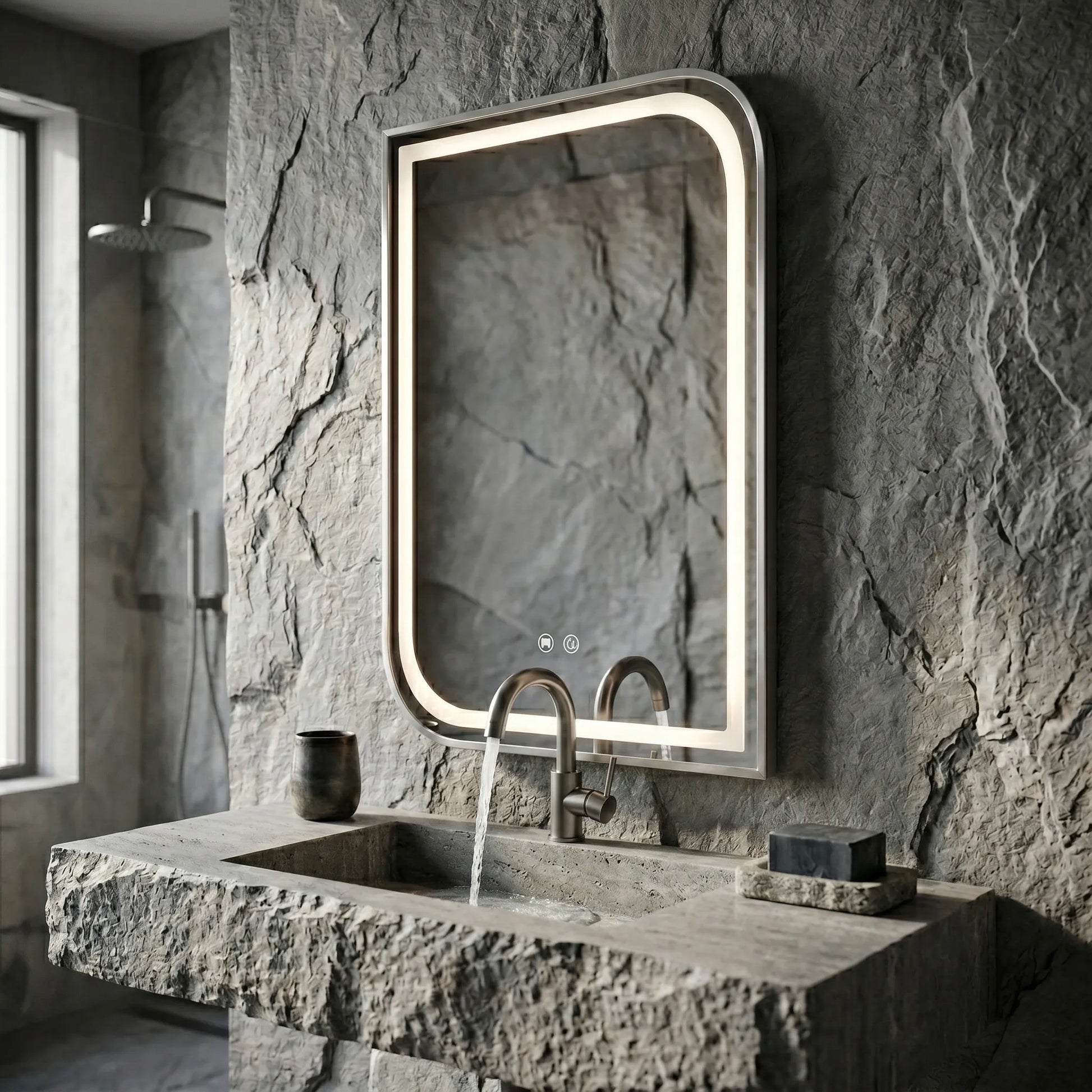Oglindă LED ZONE 70x50 BRUSH NICKEL  4