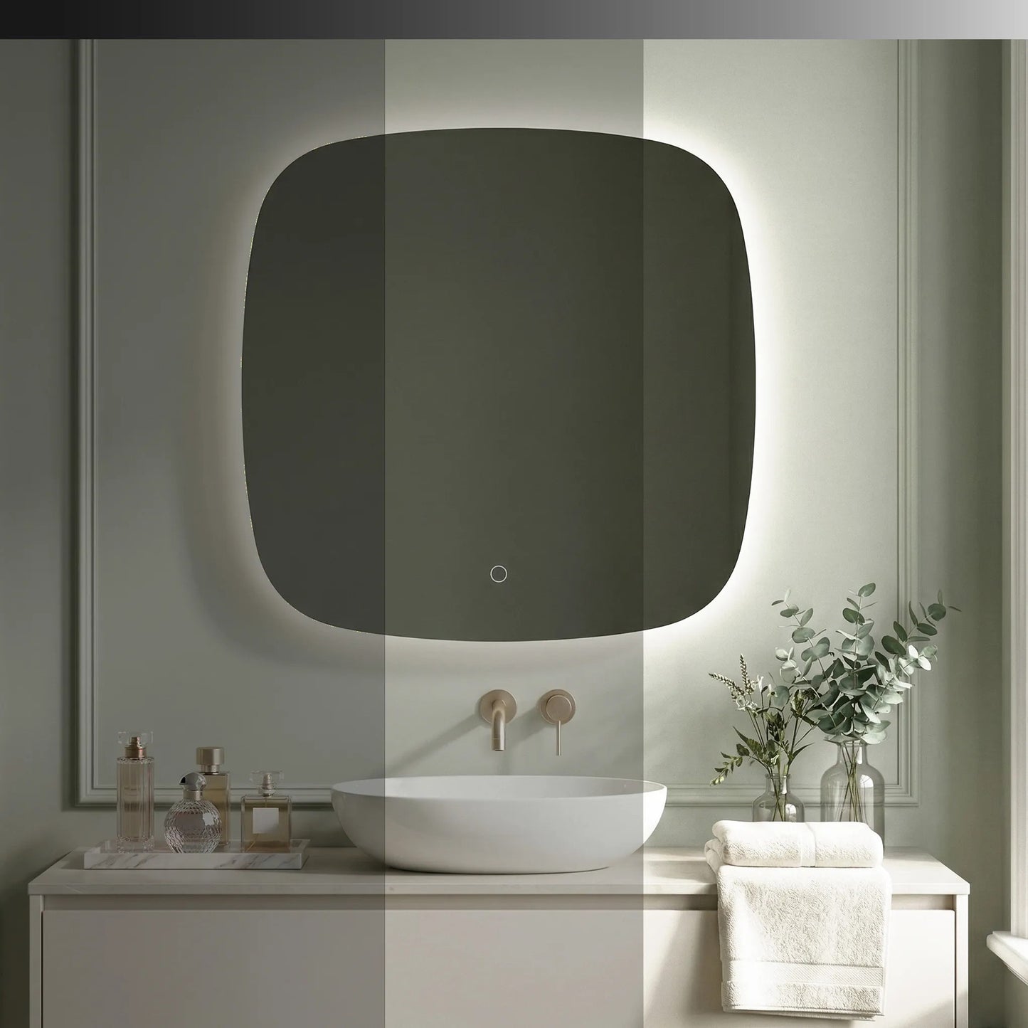 Oglindă LED 70x70cm TOP  4