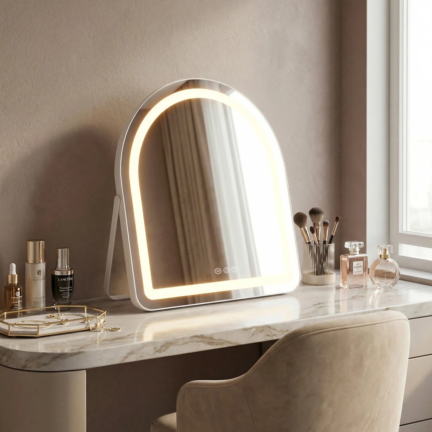 Oglindă LED GLAM White 40x45cm  4