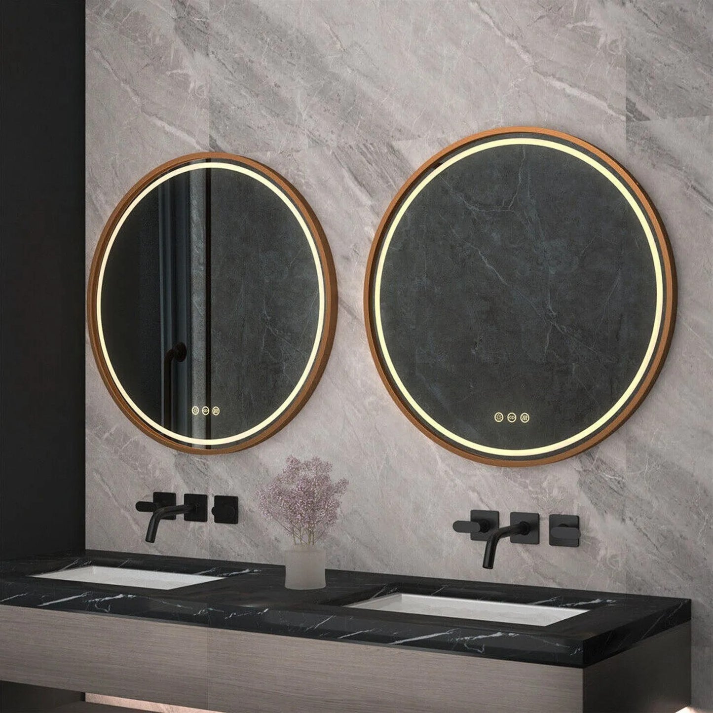 Oglindă LED 80cm MMJ BRUSH COPPER  4