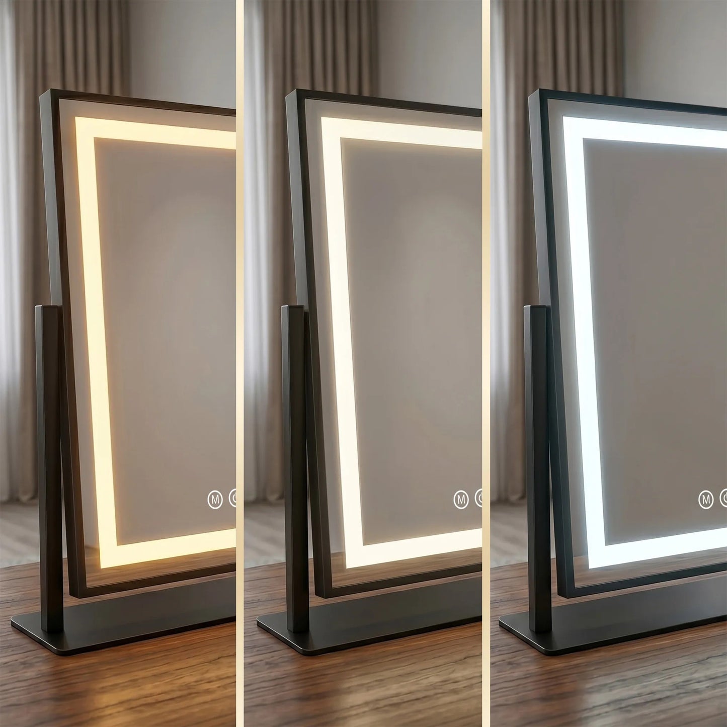 Oglindă LED LUMI Black 30x40cm  4