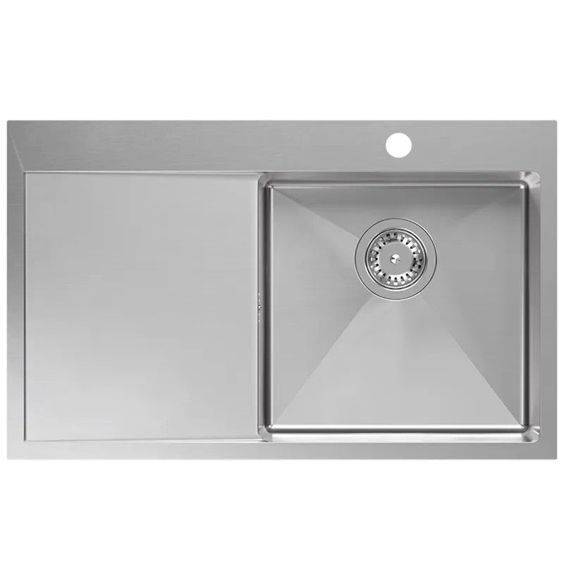 Chiuvetă Inox RUSSEL 111 BRUSH NICKEL Cuva Stanga 4