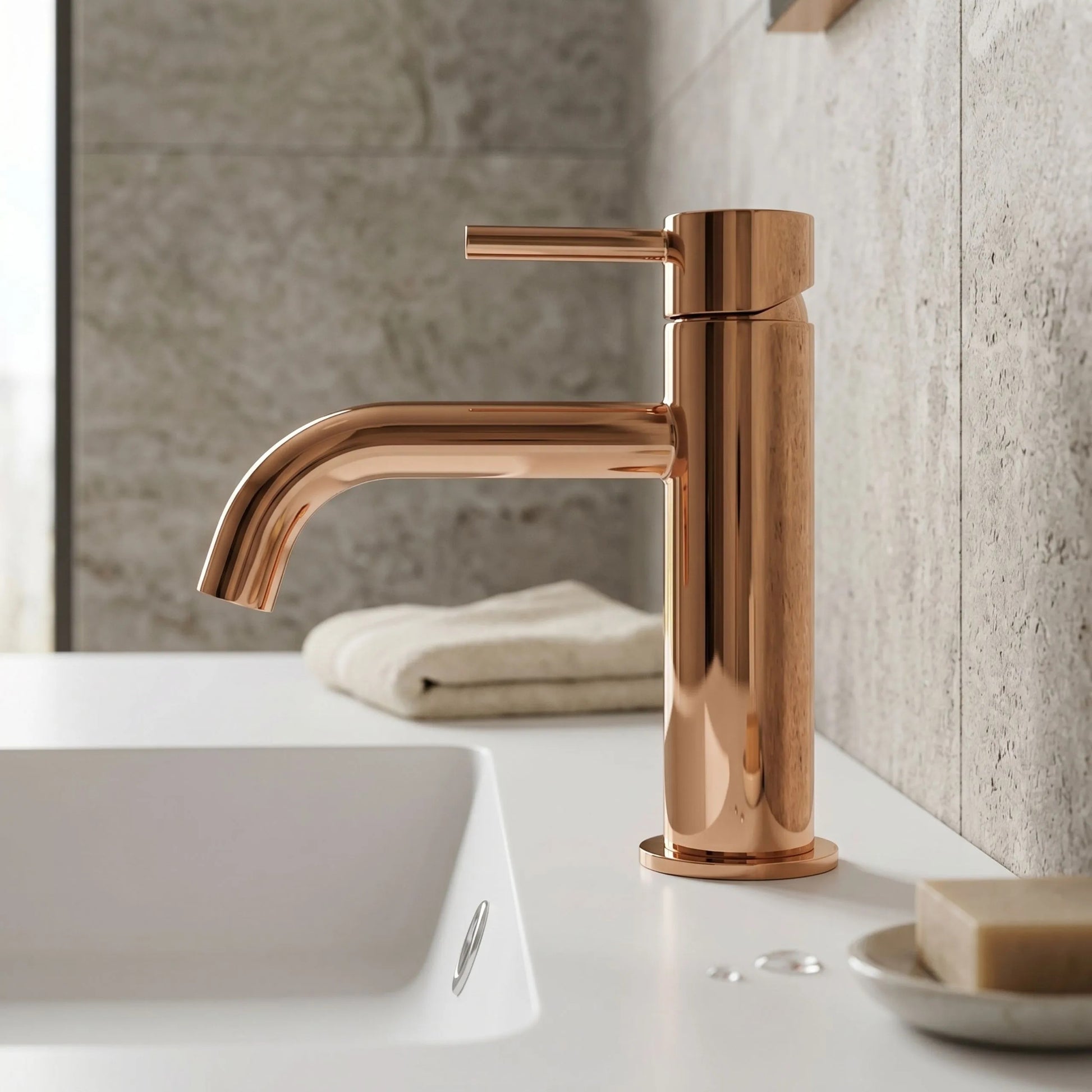 Baterie Pentru Lavoar Rea Lungo Copper Low 4