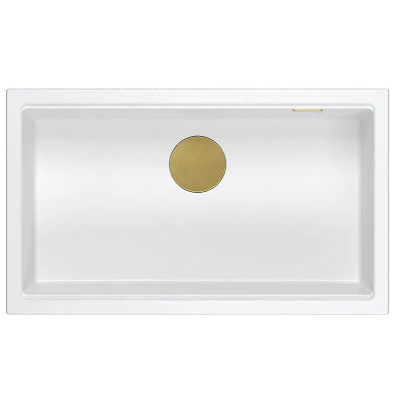 Chiuveta Din Granit Logan 110 White Dop Auriu 4