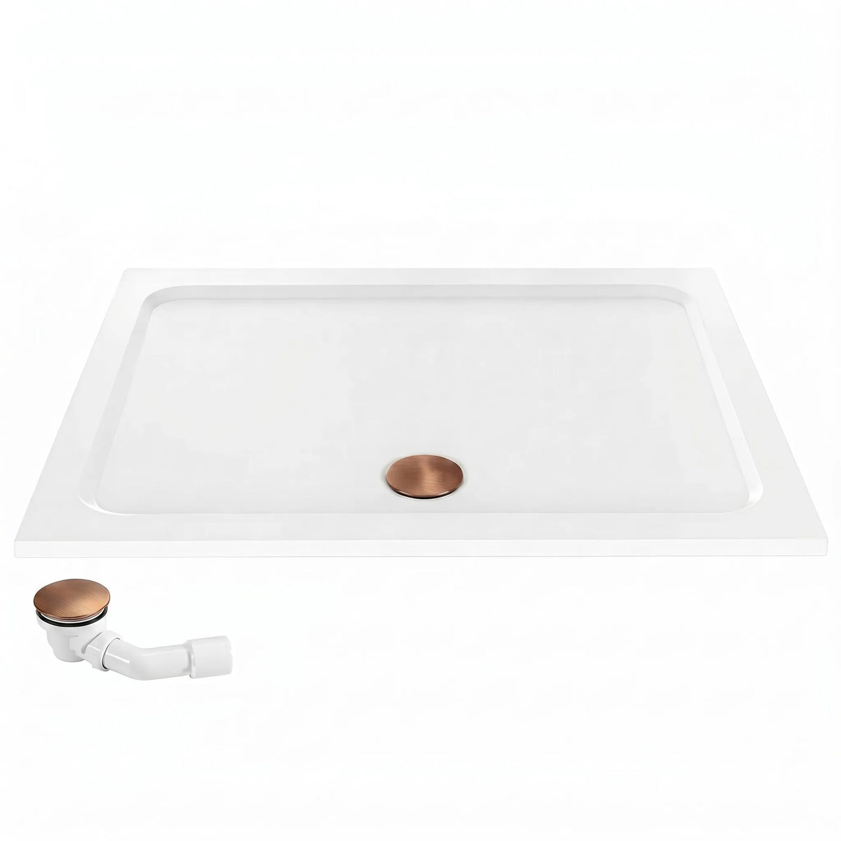 Cada Pentru Dus Din Acril Rea Belmond White 80x100 Brush Copper 4