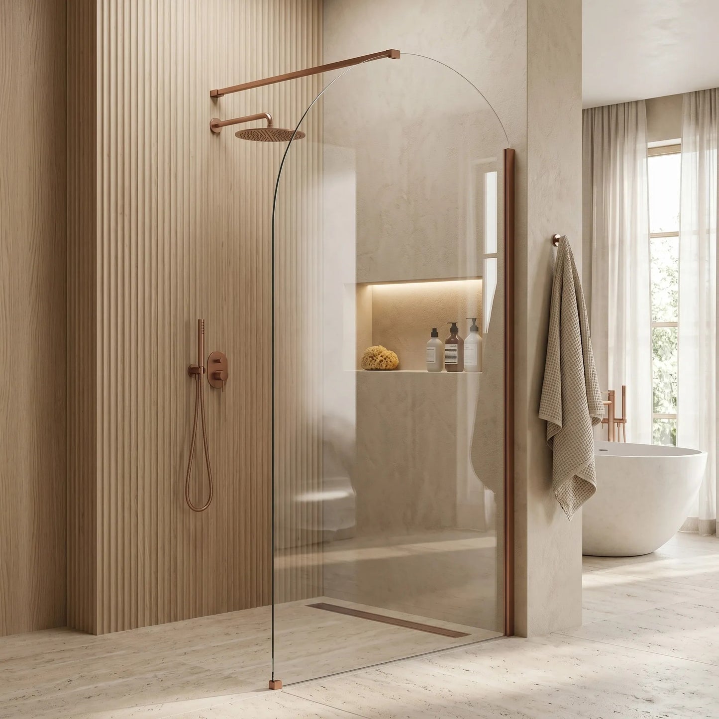 Paravan De Dus Rea Heaven Brush Copper 120 4