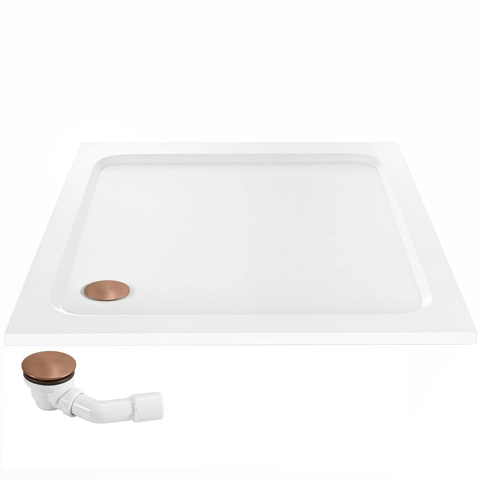 Cada Pentru Dus Din Acril Rea Belmond White 90x90 Brush Copper 4