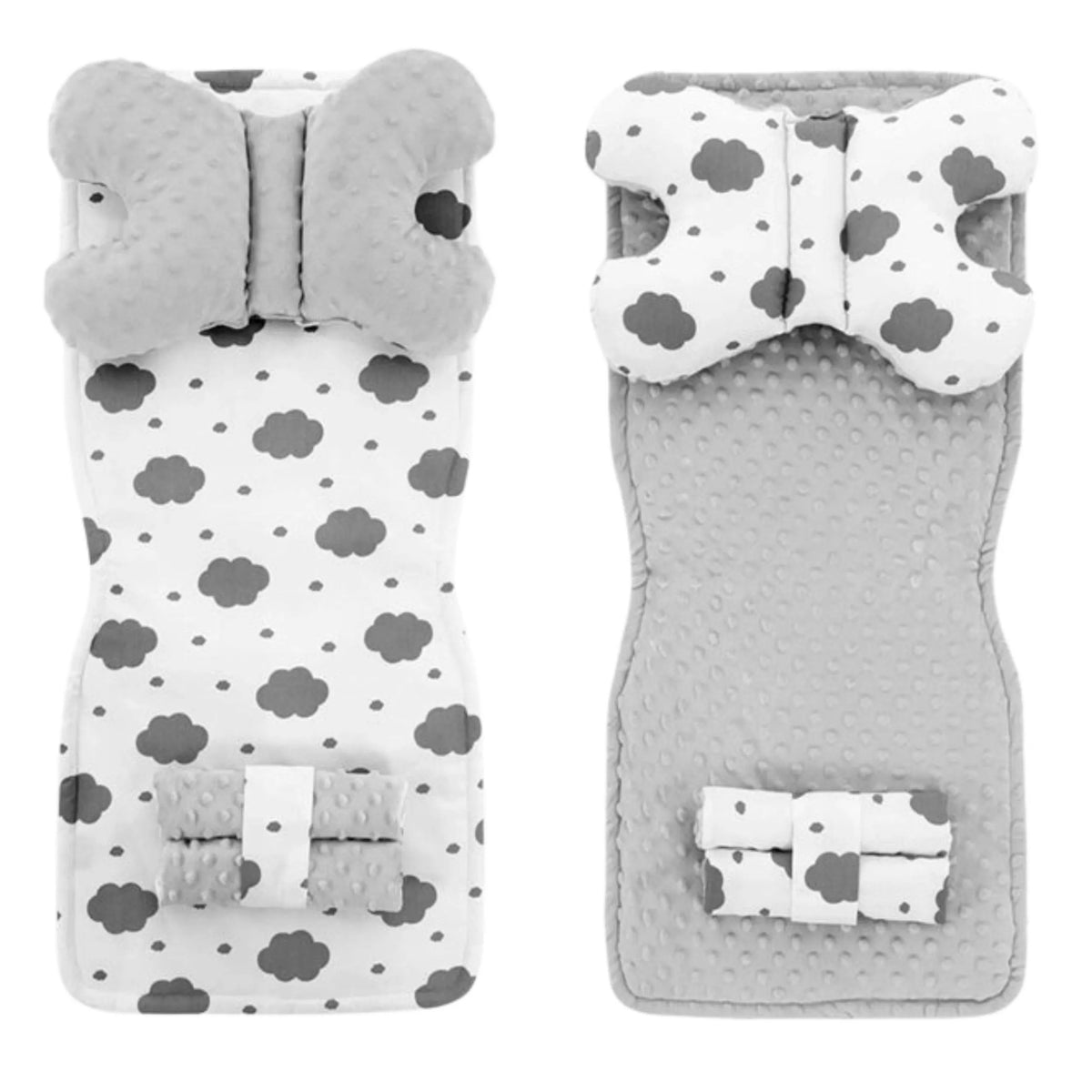 Set Pentru Carucior Cu Doua Fete 4in1 Alb/Grey Cloud 4