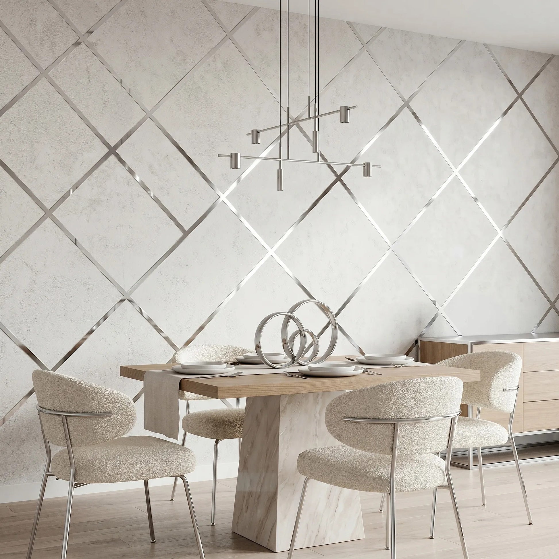 Bandă Decorativă Autoadezivă Rea P14454CC 3,8cm Silver 4