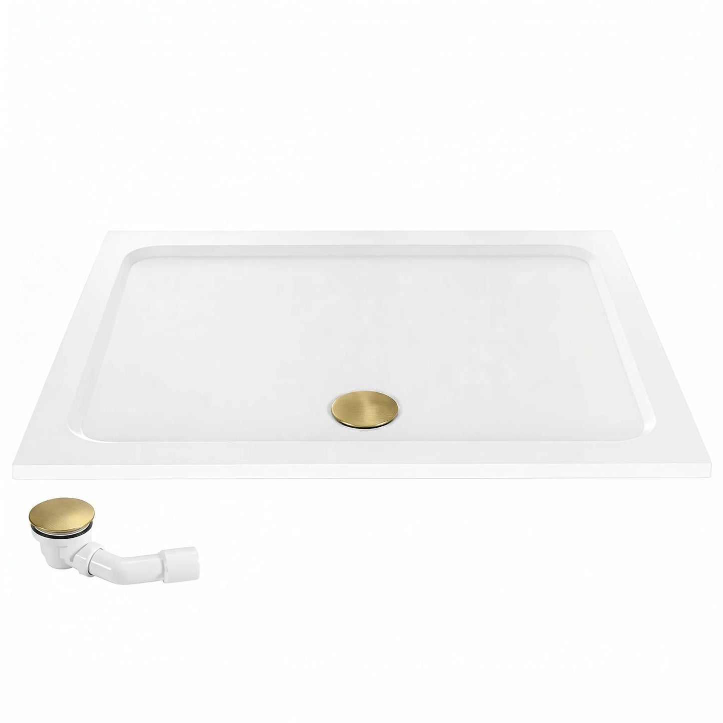 Cada Pentru Dus Din Acril Rea Belmond White 90x120 Brush Gold 4