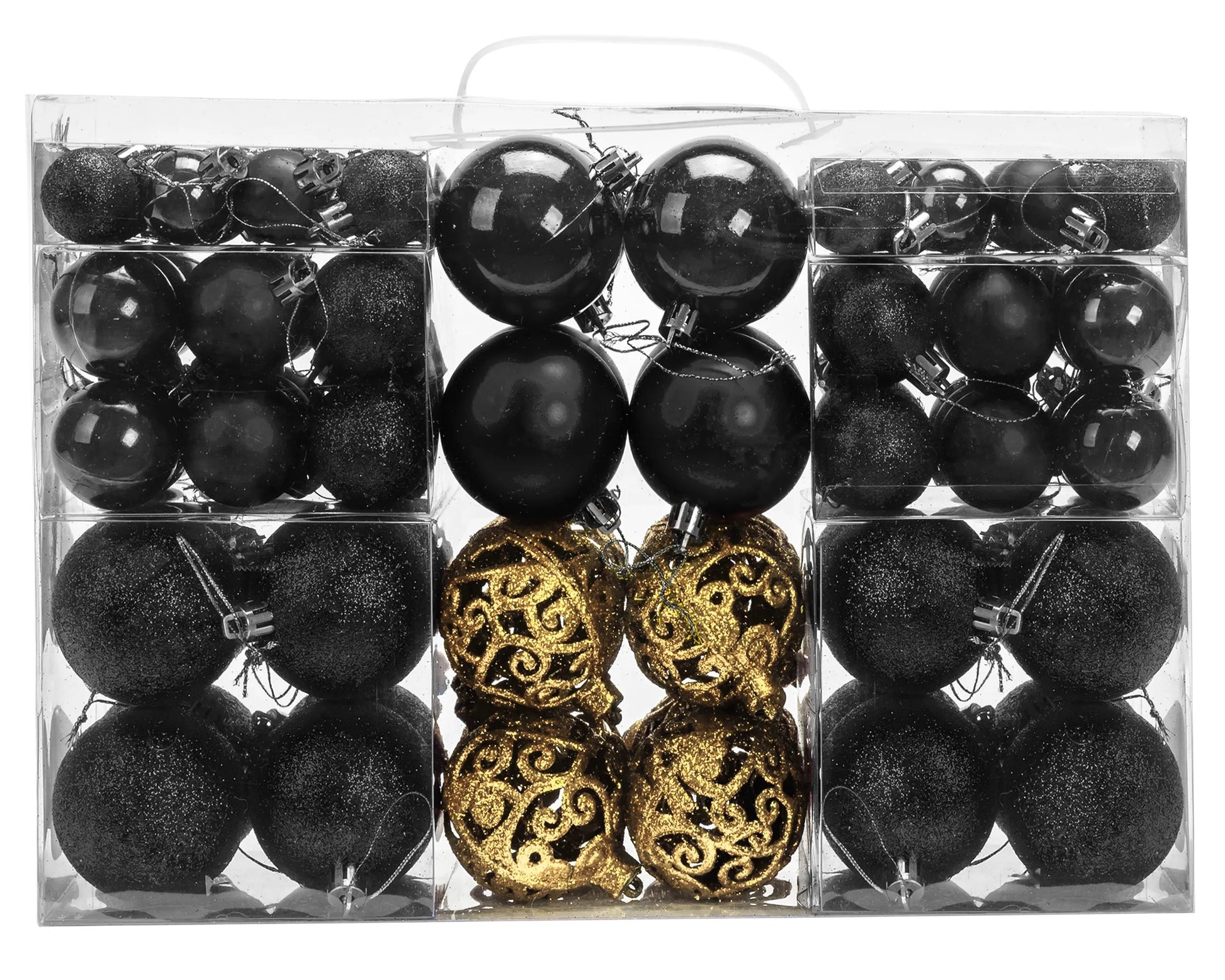 BOMBKI CHOINKOWE CZARNE 100SZT KL-21X04 4