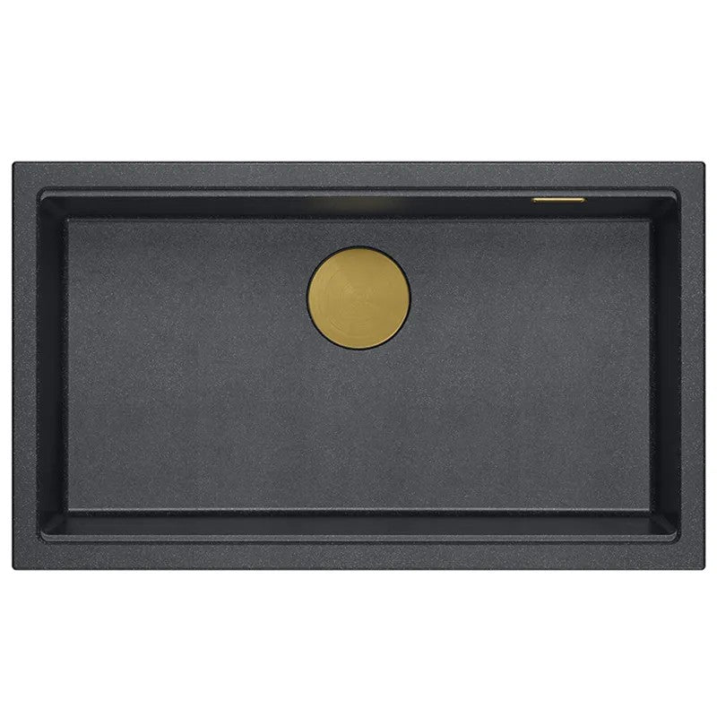 Chiuveta Din Granit Logan 110 Black Metallic Dop Cupru Periat 4