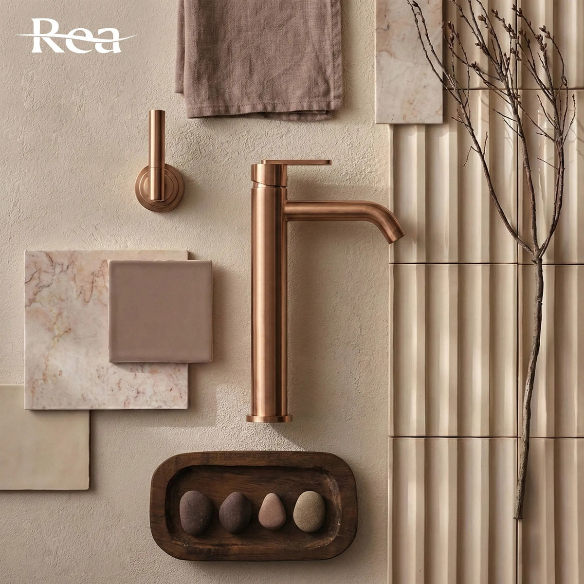 Baterie Pentru Baie Rea Ontario Brush Copper 4