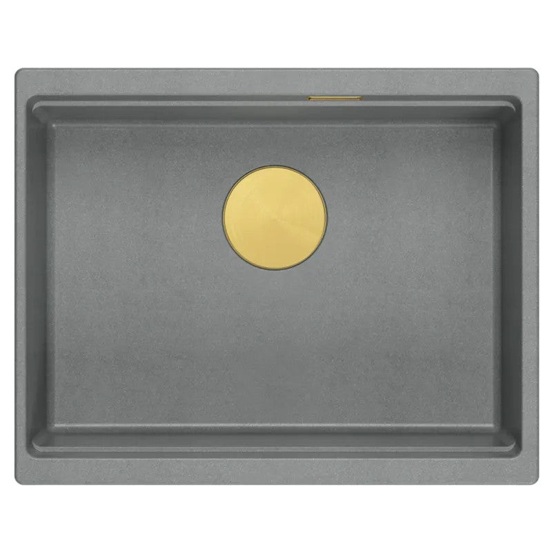Chiuveta Din Granit Logan 100 Grey Metallic Dop Cupru Periat 4