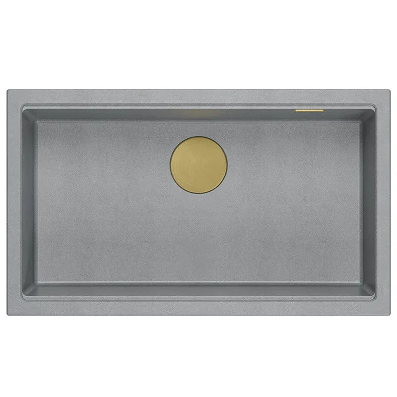 Chiuveta Din Granit Logan 110 Grey Metallic Dop Auriu 4