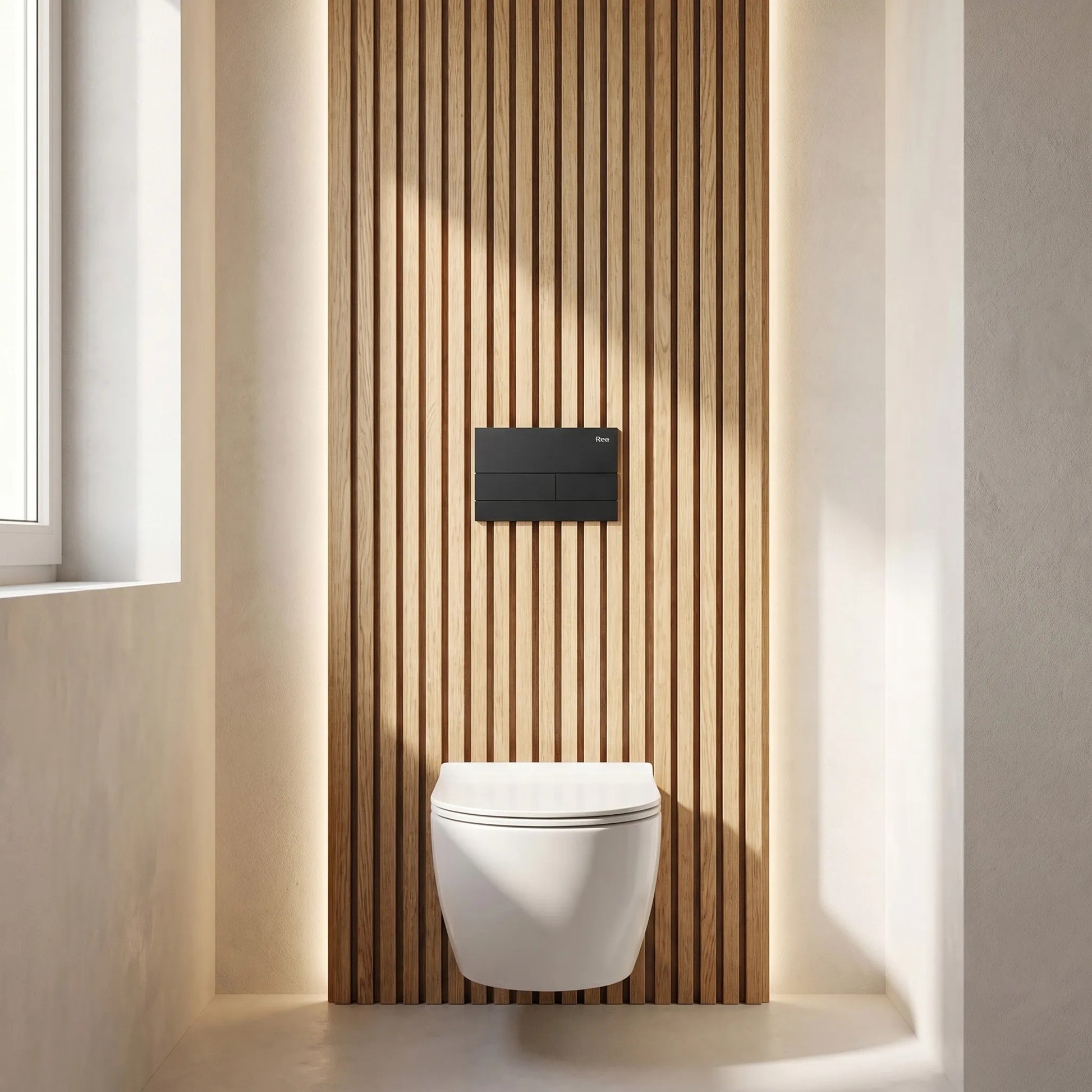 Set Cadru Îngropat Slim 024N Pentru WC Cu Buton T Black Matt 4