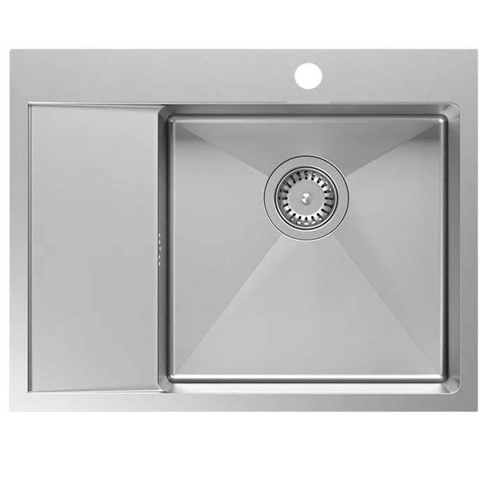 Chiuvetă Inox RUSSEL 116 BRUSH NICKEL Cuva Stanga 4