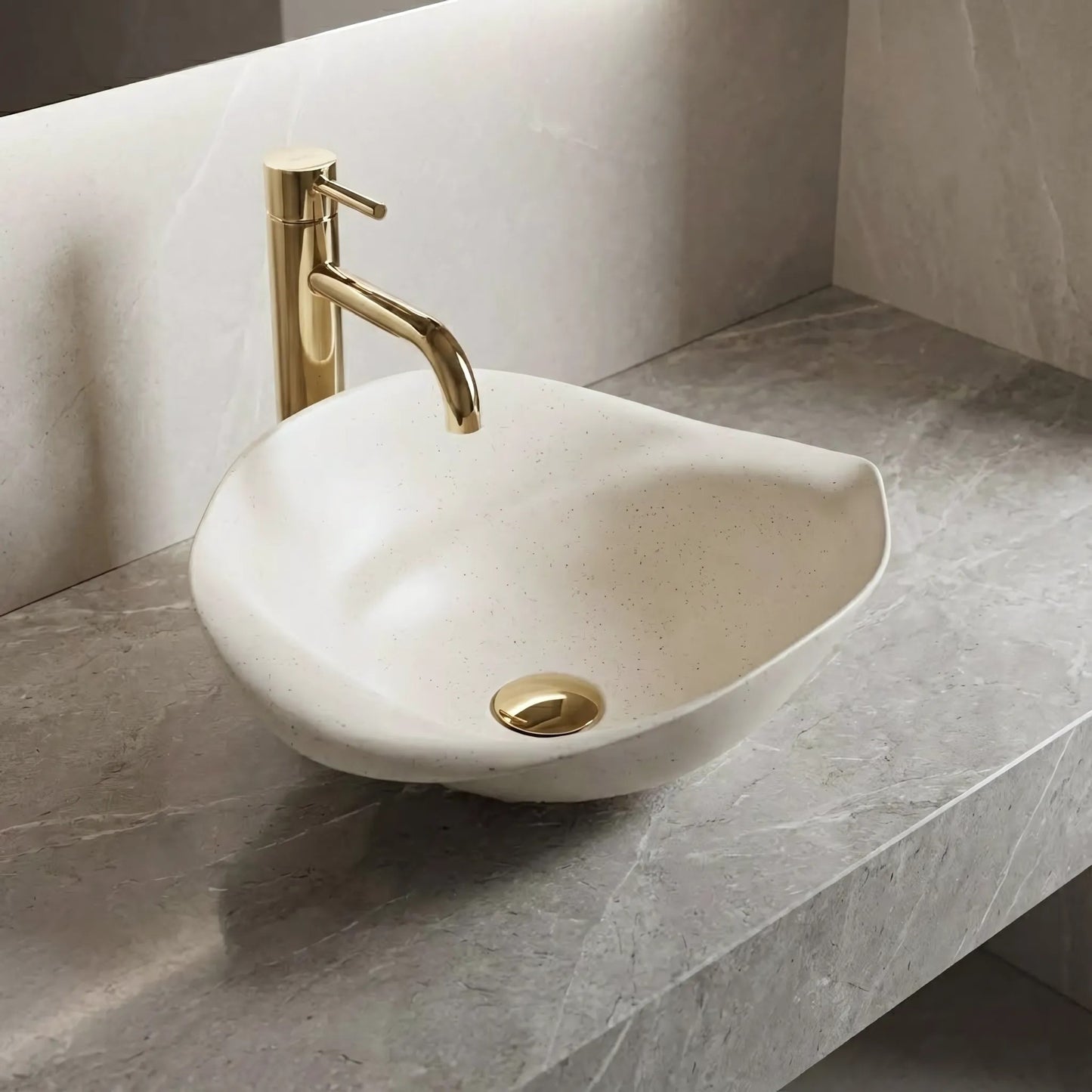 Lavoar Ceramic Pentru Blat REA HM-34B Handmade ART 4