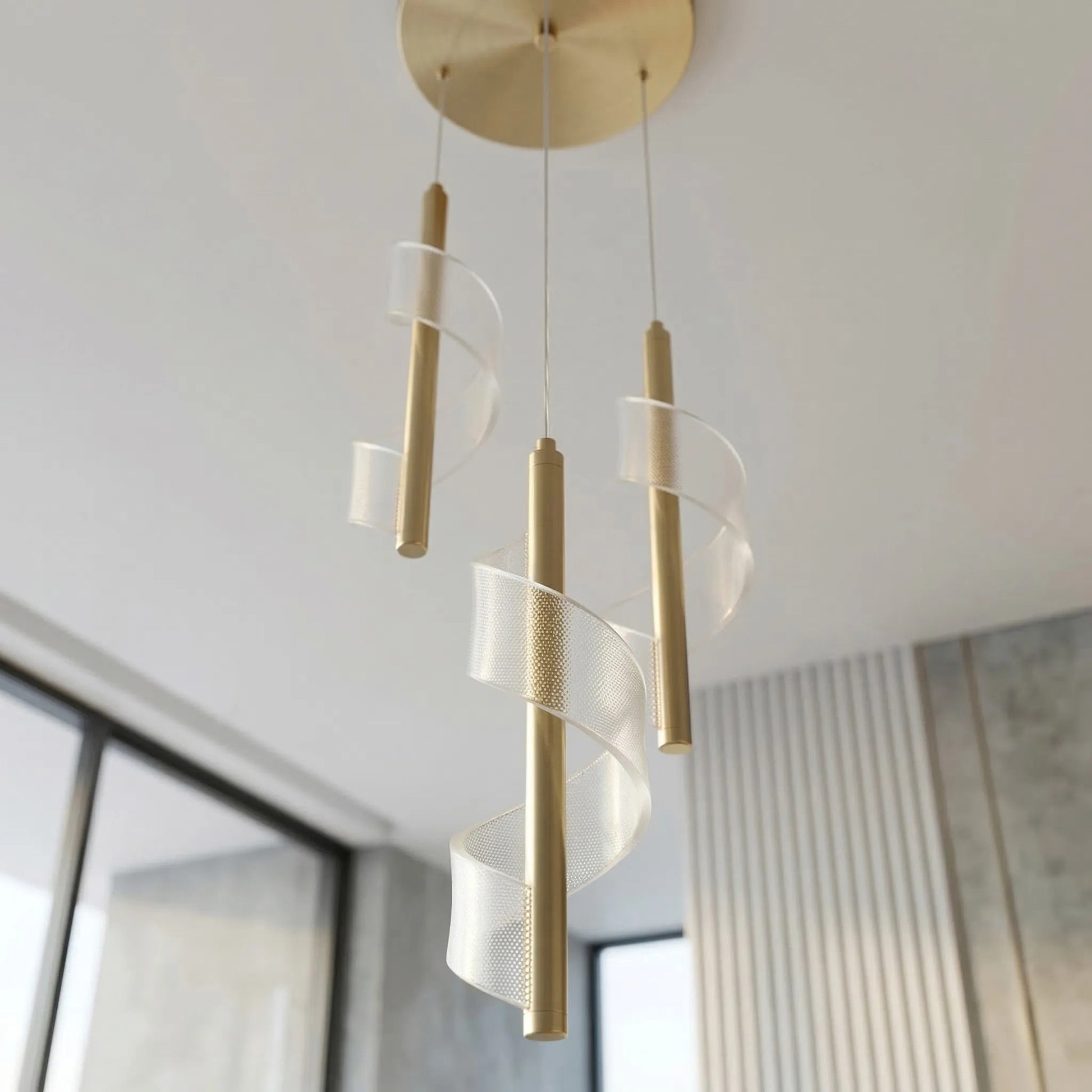 LAMPĂ LED SUSPENDATĂ DE TAVAN G178-3CP GOLD  4